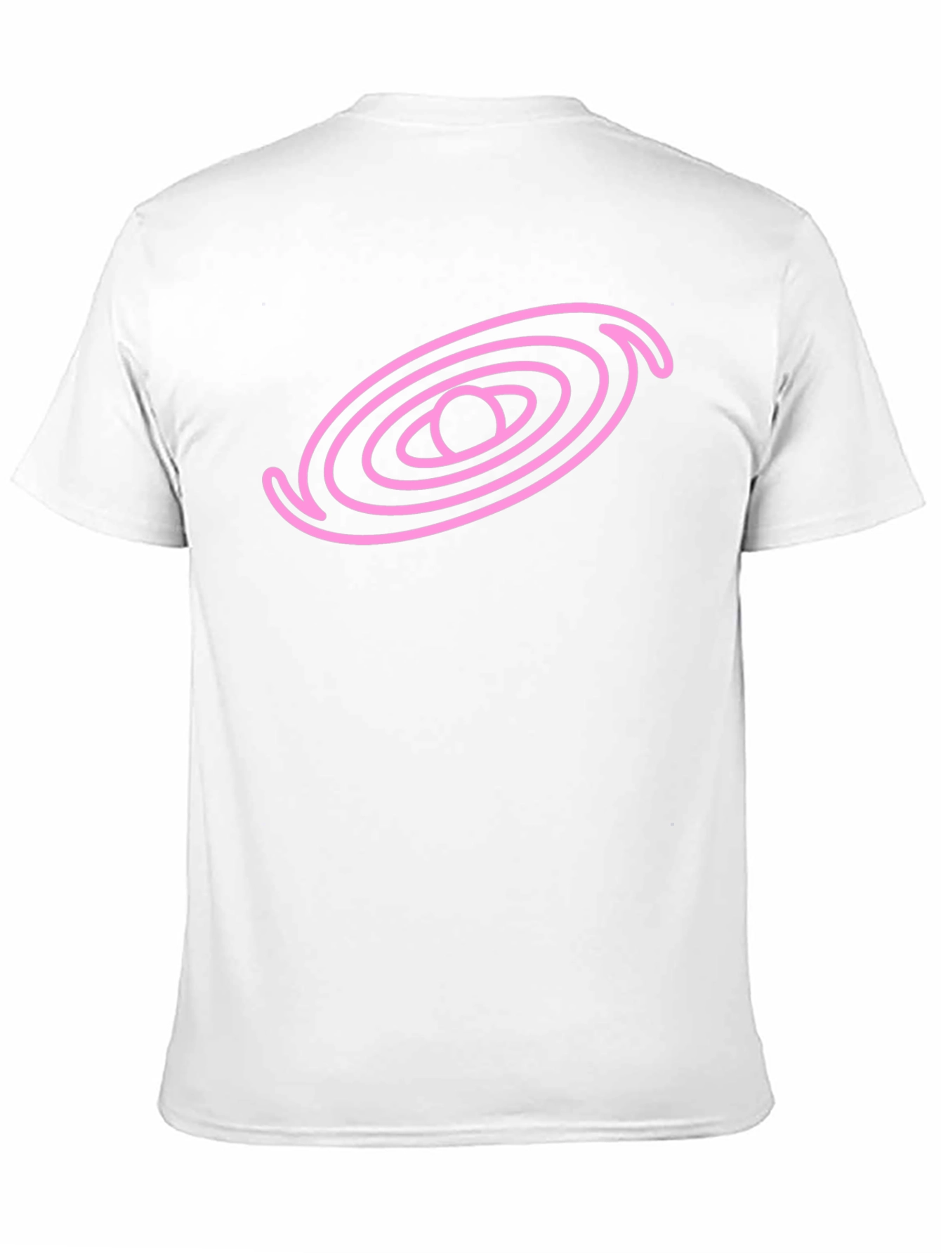 Cosmic Pink Galaxy Graphic Black T-Shirt