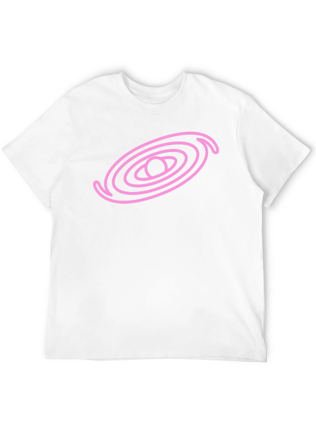Cosmic Pink Galaxy Graphic Black T-Shirt