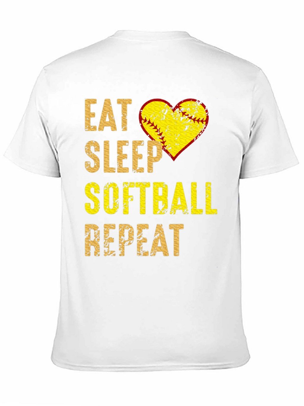 Eat Sleep Softball Repeat Graphic Tee
