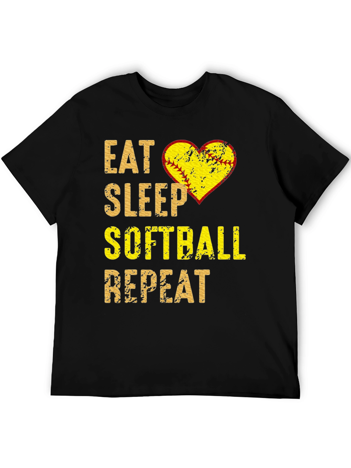 Eat Sleep Softball Repeat Graphic Tee