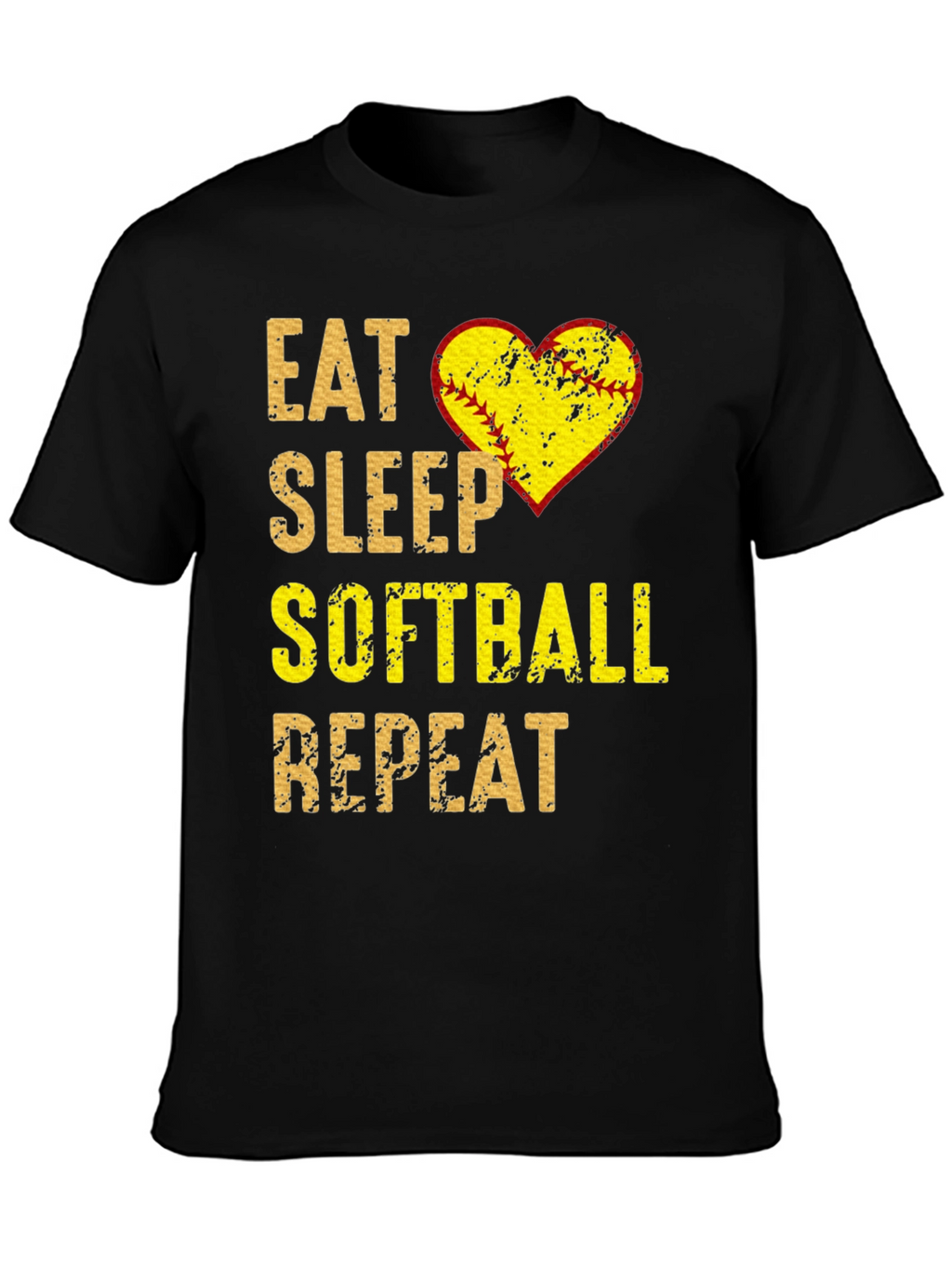 Eat Sleep Softball Repeat Graphic Tee