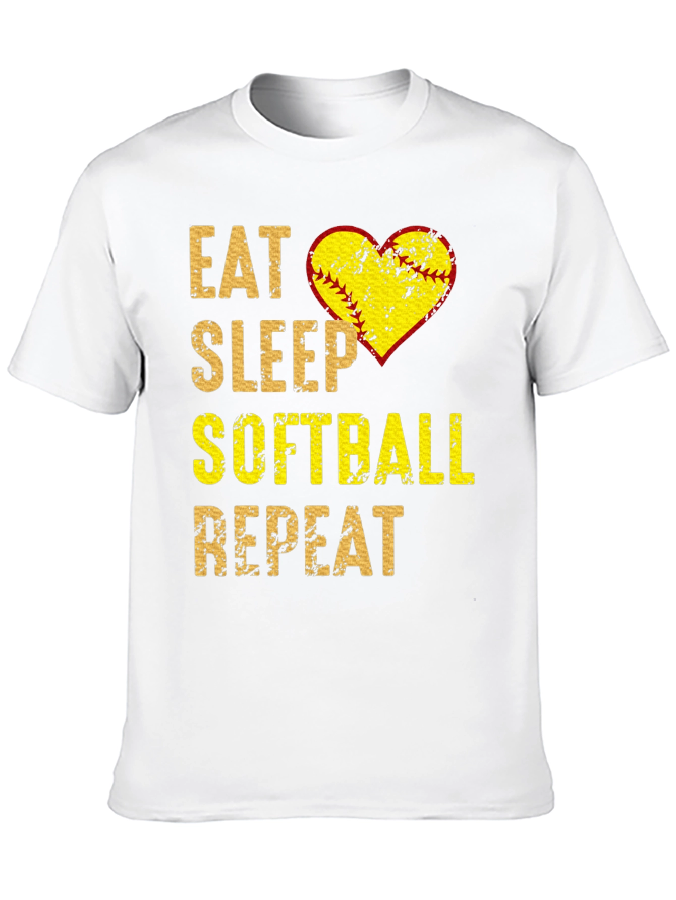 Eat Sleep Softball Repeat Graphic Tee