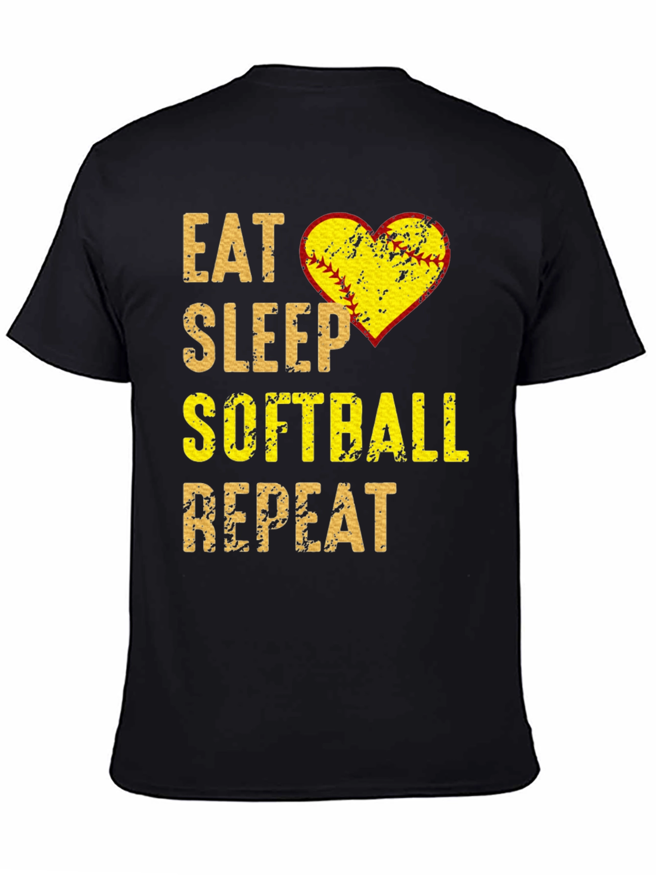 Eat Sleep Softball Repeat Graphic Tee