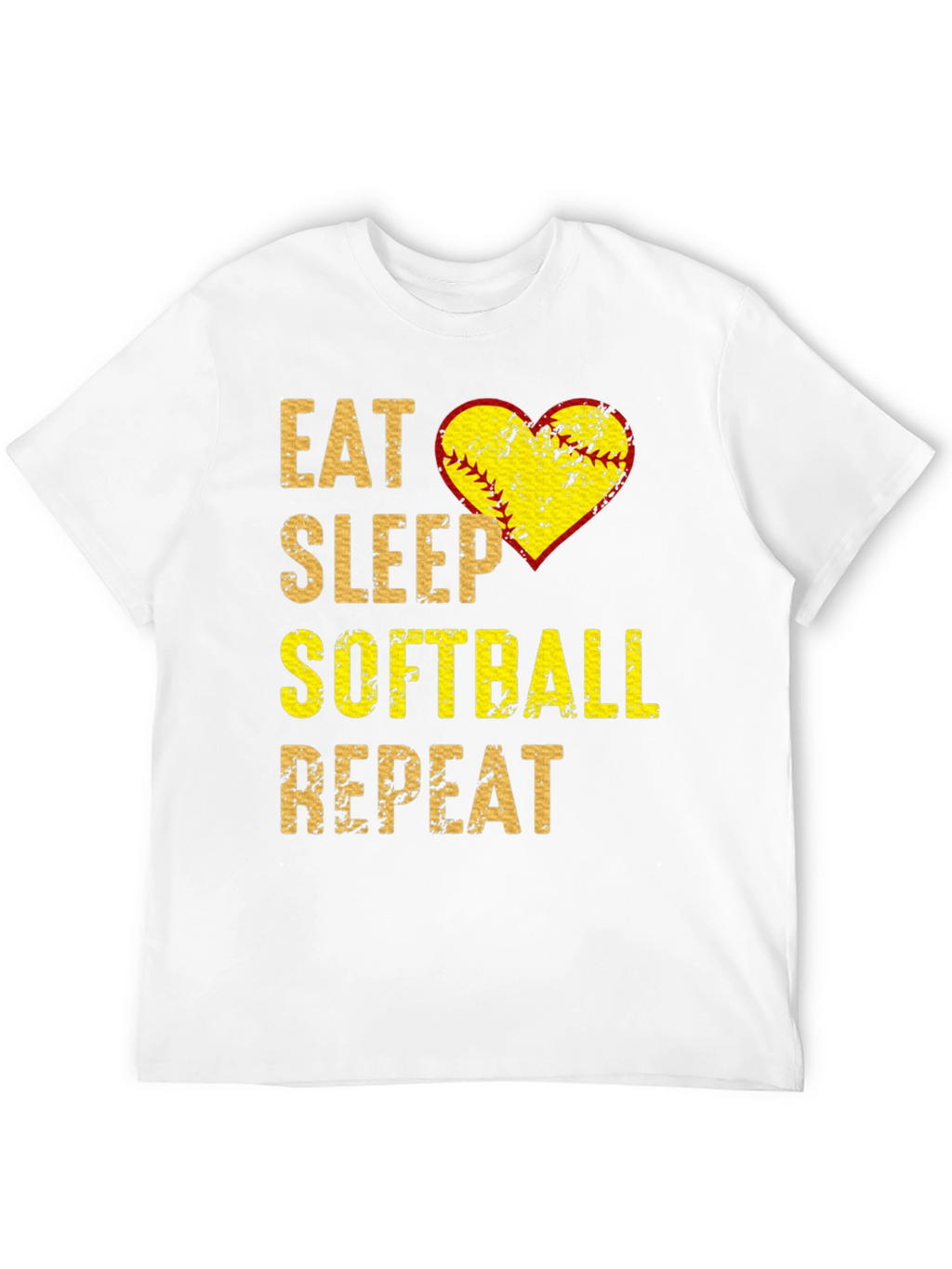 Eat Sleep Softball Repeat Graphic Tee