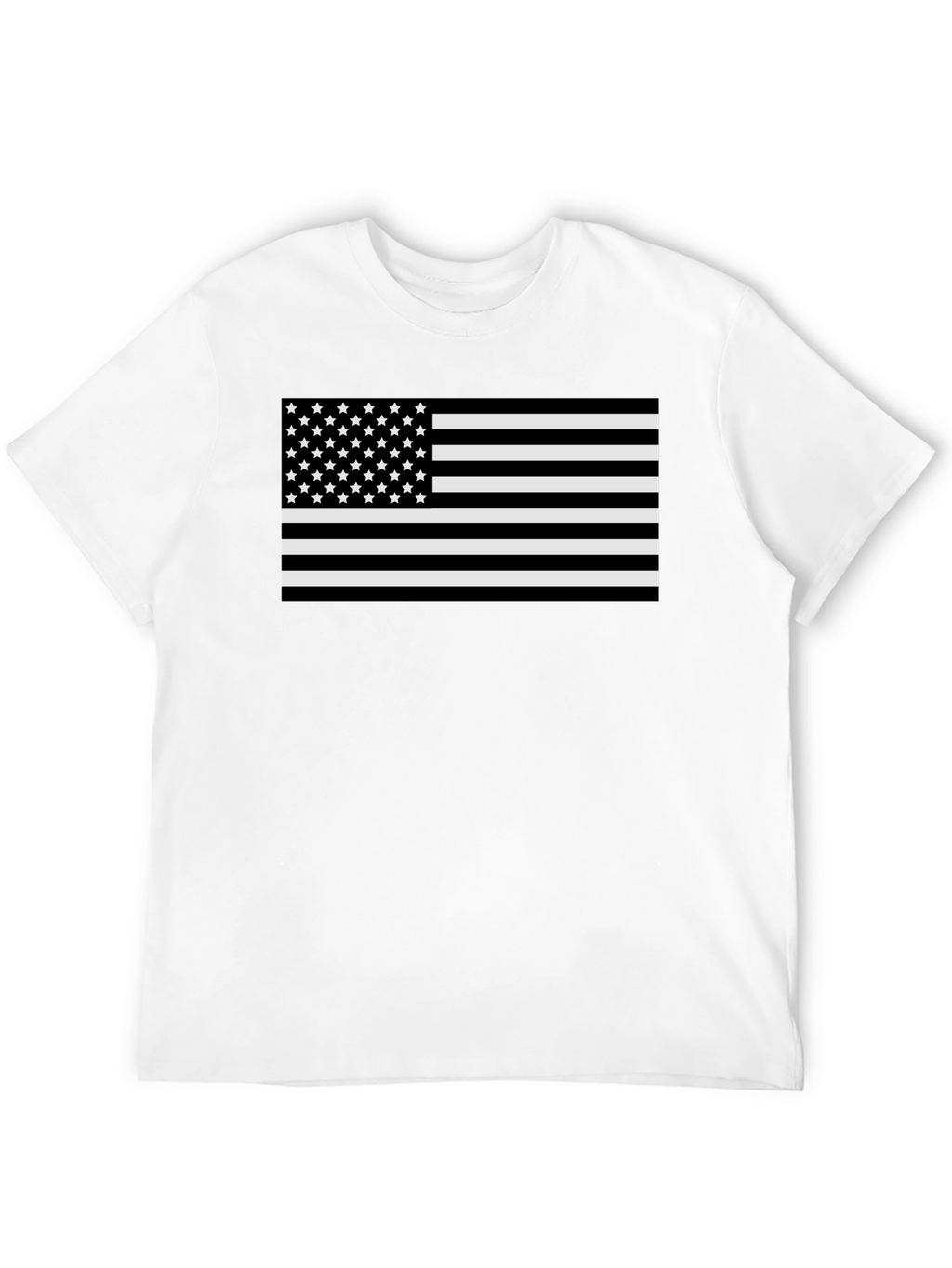 Monochrome American Flag Graphic T-Shirt