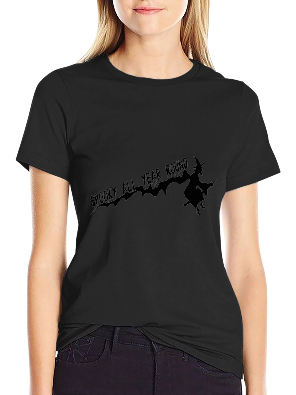 Spooky All Year Round Black T-Shirt