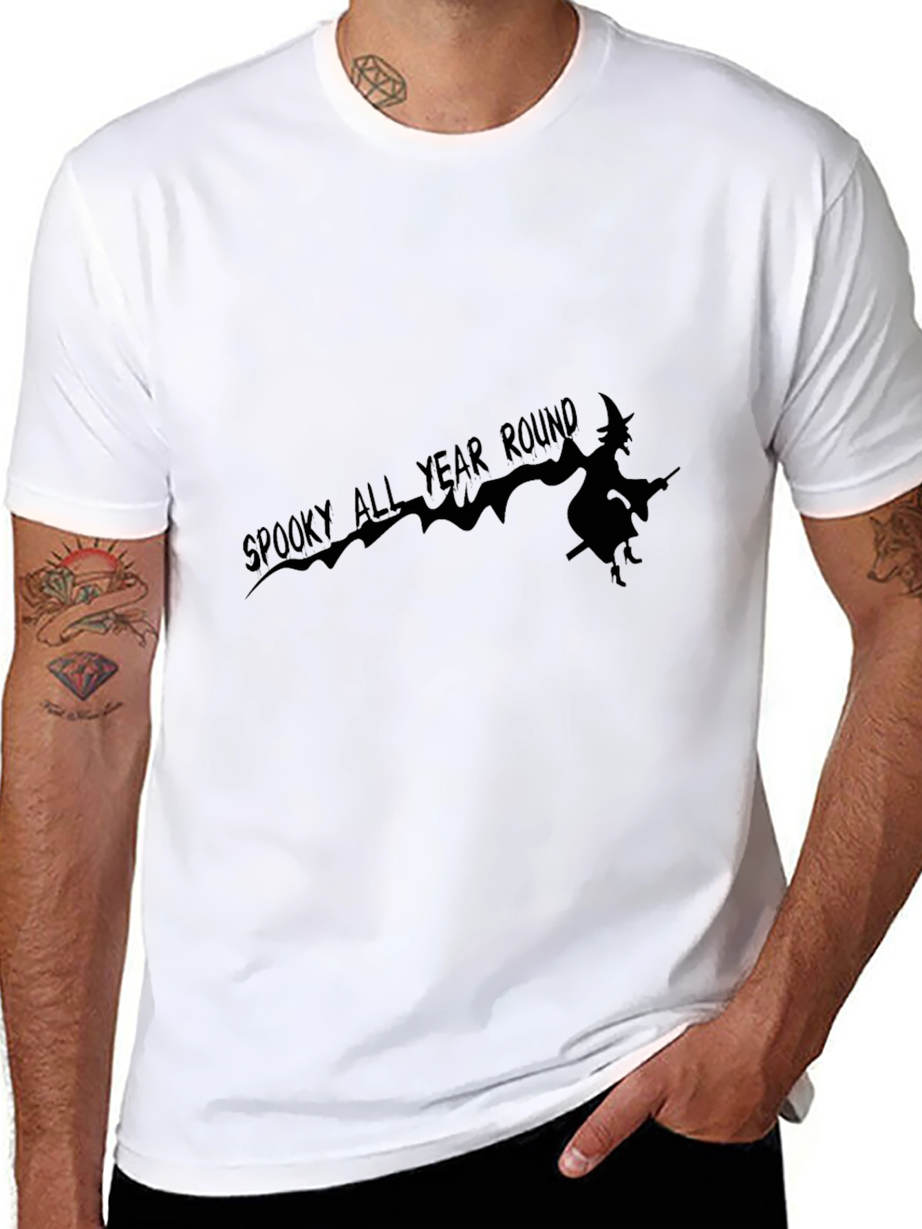 Spooky All Year Round Black T-Shirt