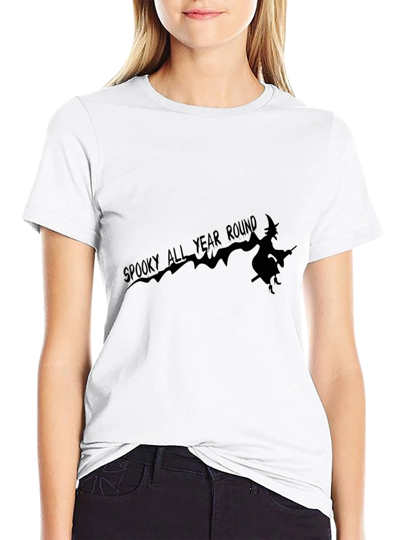 Spooky All Year Round Black T-Shirt