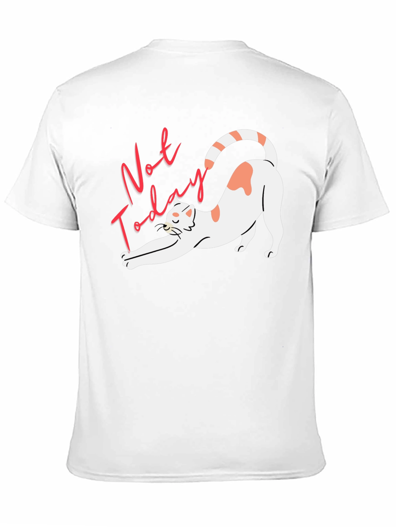 Not Today Cat Graphic Tee - Unisex Black T-Shirt
