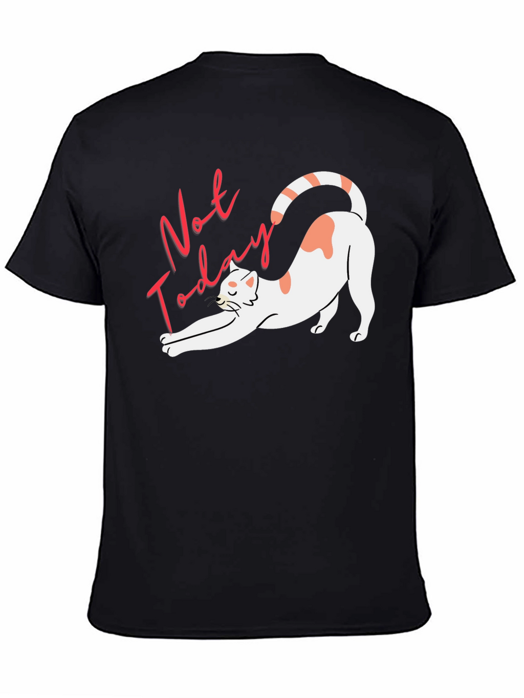 Not Today Cat Graphic Tee - Unisex Black T-Shirt