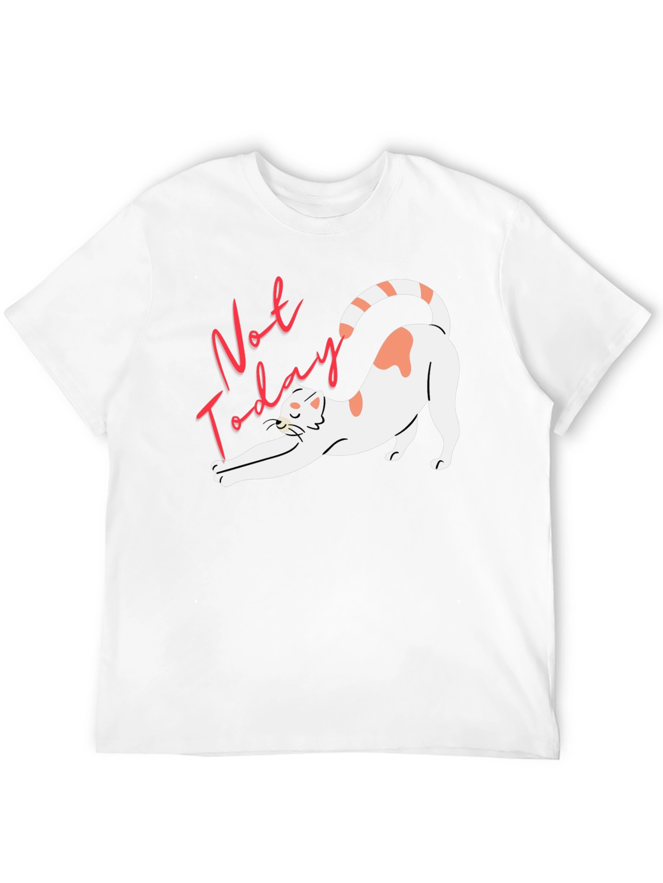 Not Today Cat Graphic Tee - Unisex Black T-Shirt