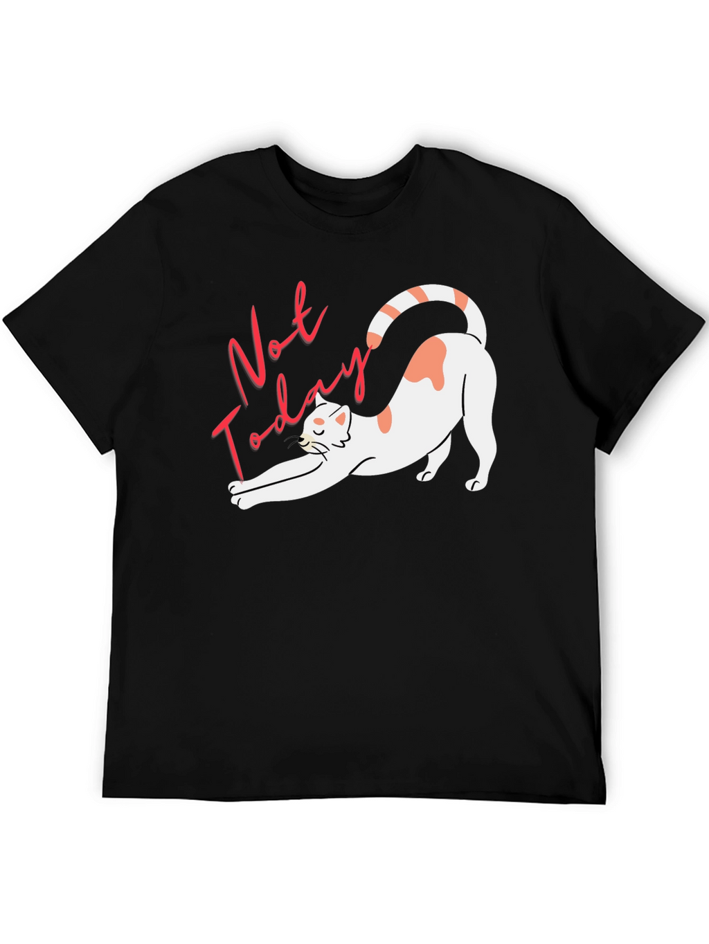 Not Today Cat Graphic Tee - Unisex Black T-Shirt