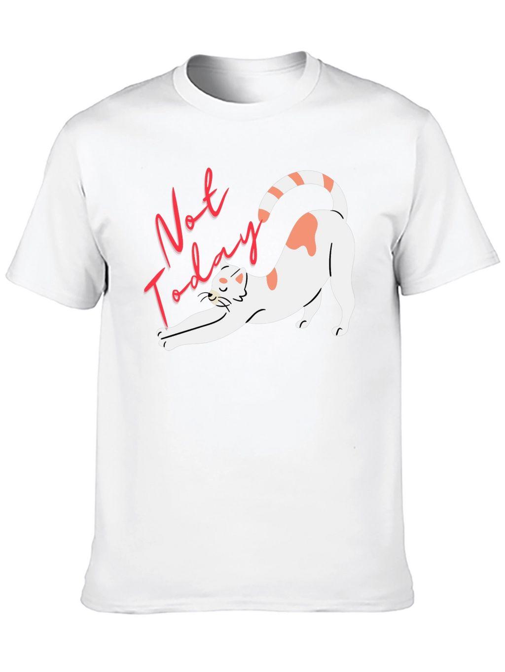 Not Today Cat Graphic Tee - Unisex Black T-Shirt
