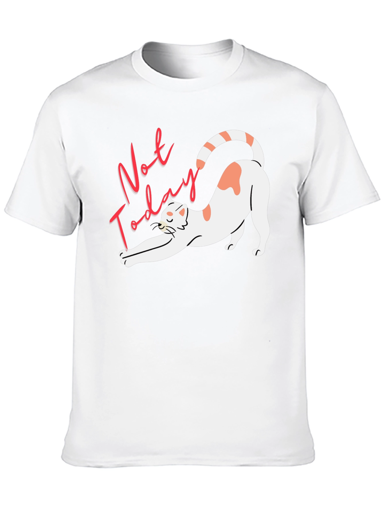 Not Today Cat Graphic Tee - Unisex Black T-Shirt