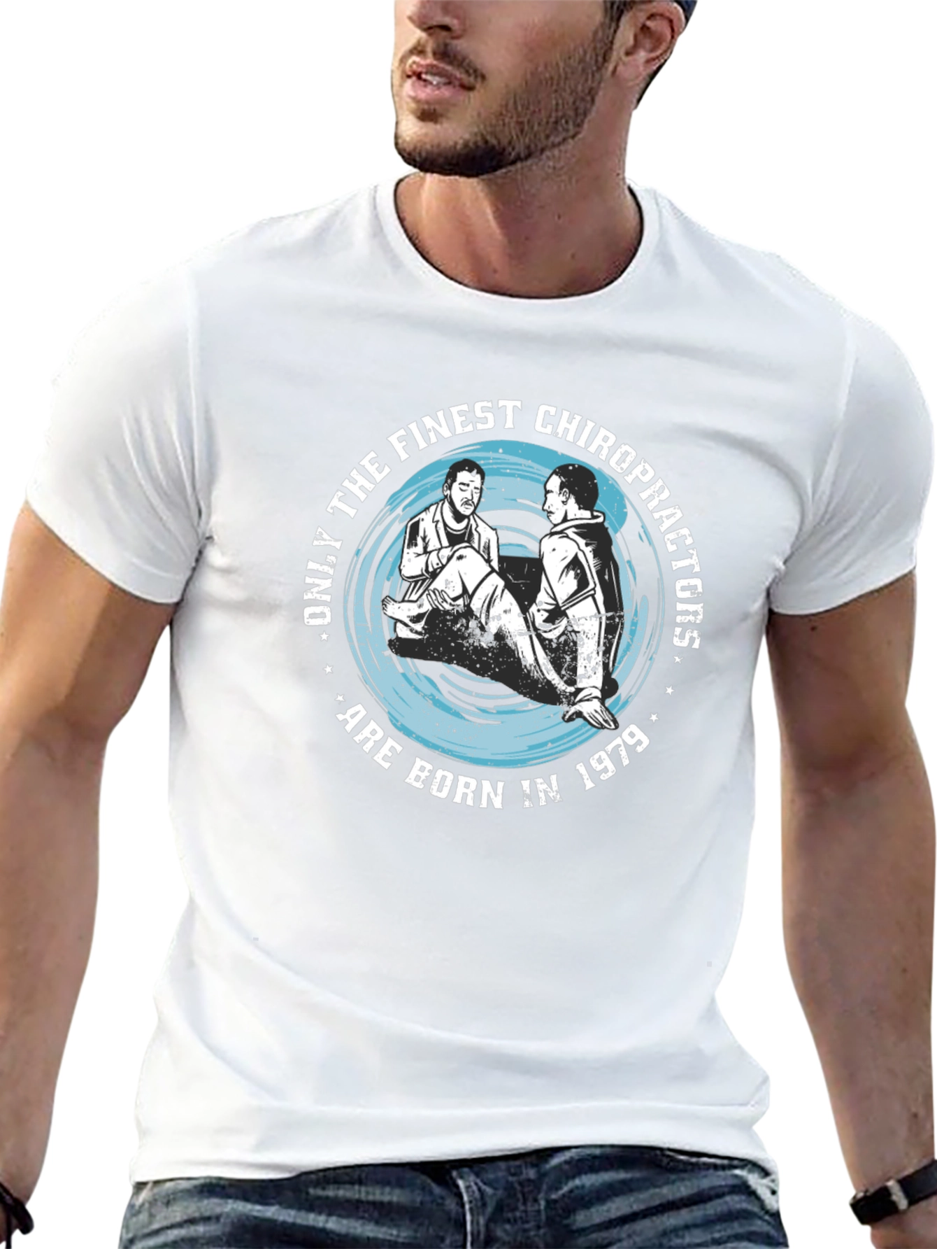 Finest Chiropractors Born in 1979 Black T-Shirt