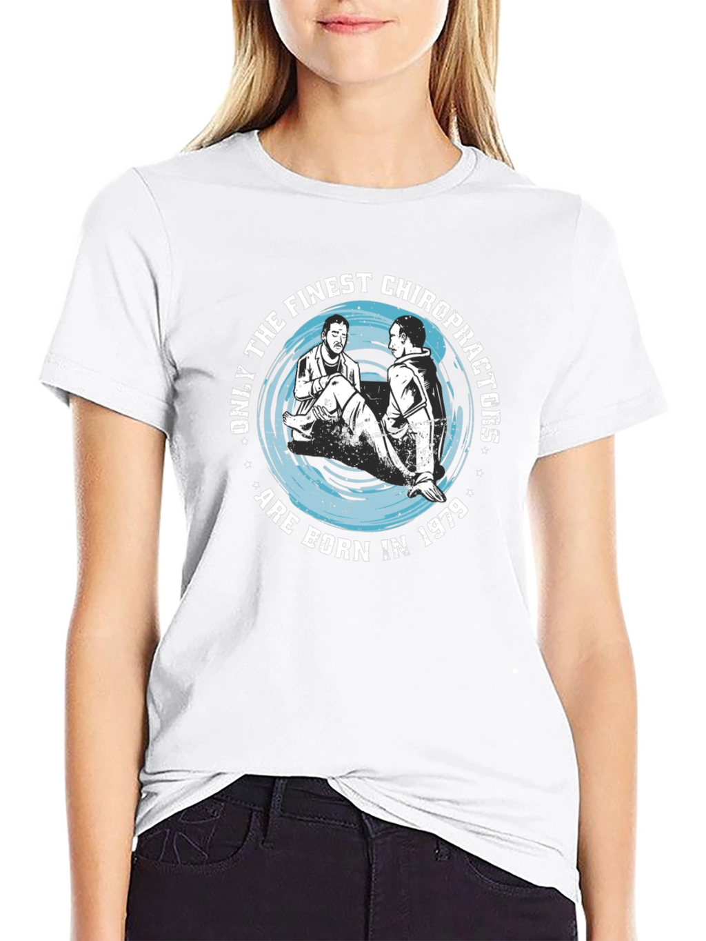 Finest Chiropractors Born in 1979 Black T-Shirt