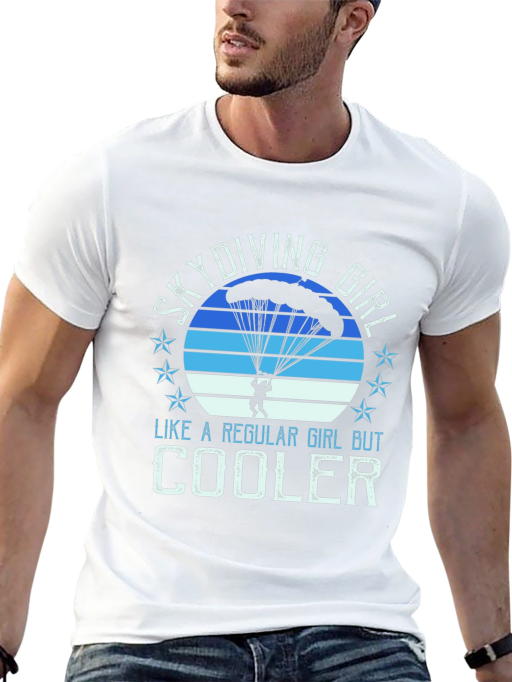Skydiving Girl Tee - Regular Girl But Cooler