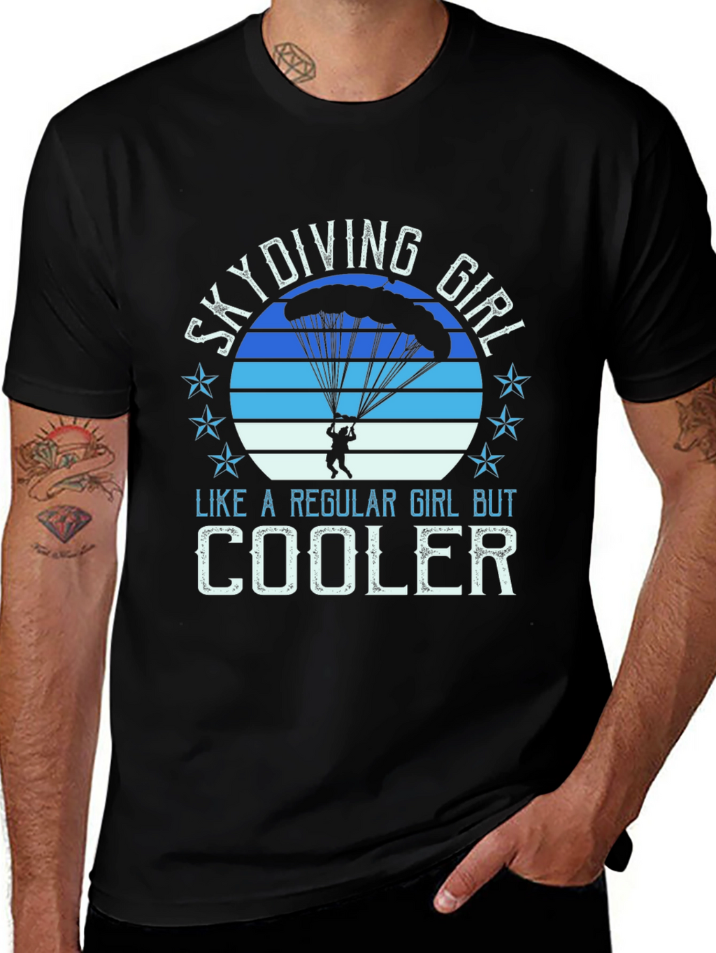 Skydiving Girl Tee - Regular Girl But Cooler