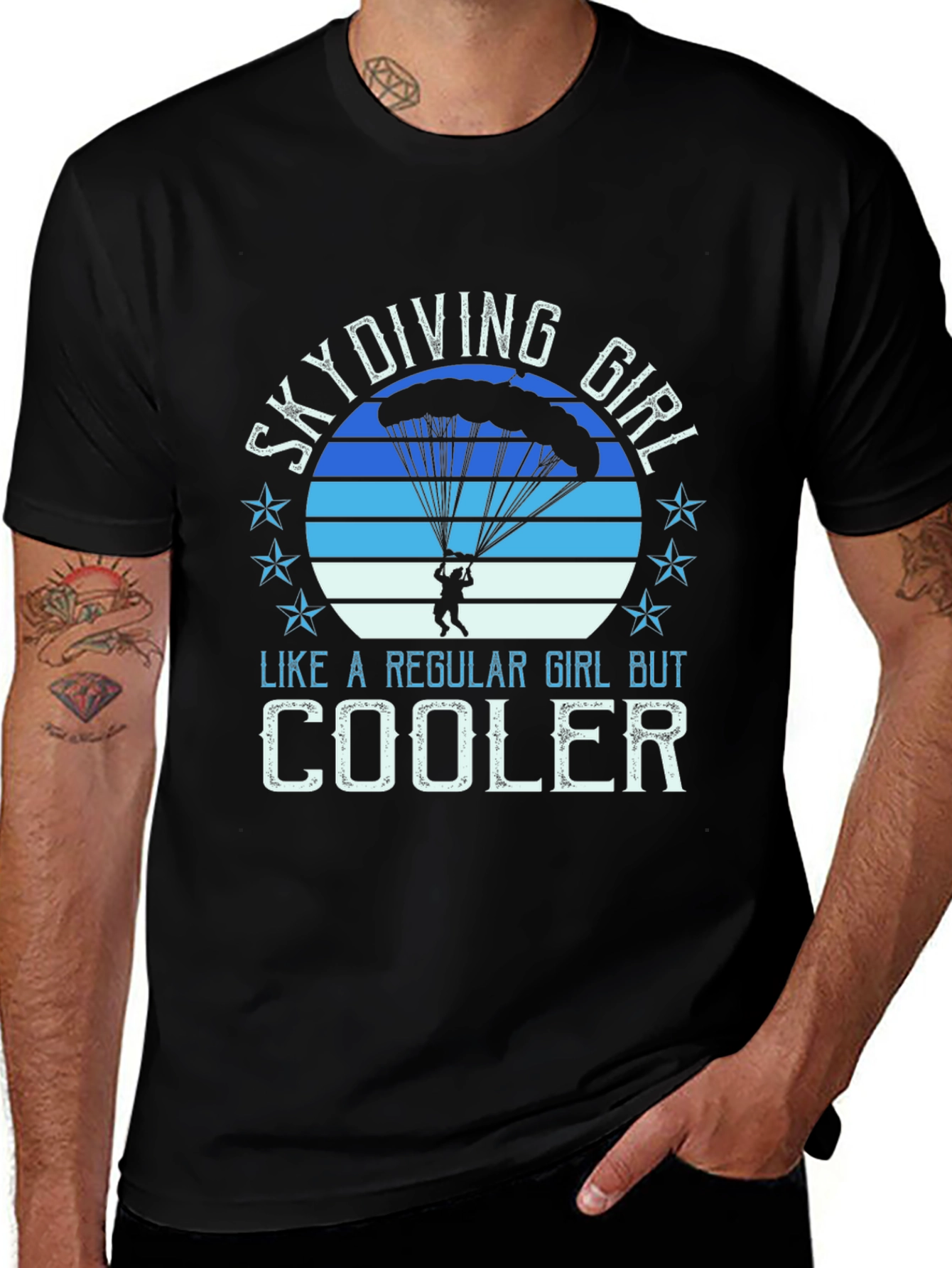 Skydiving Girl Tee - Regular Girl But Cooler
