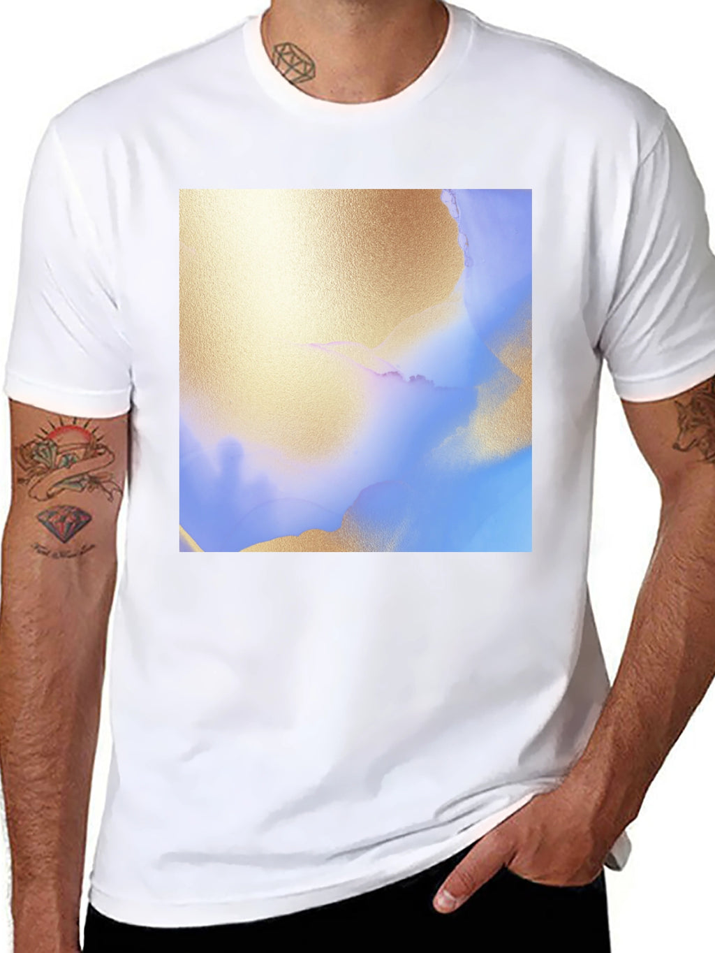 Abstract Art Print Black T-Shirt