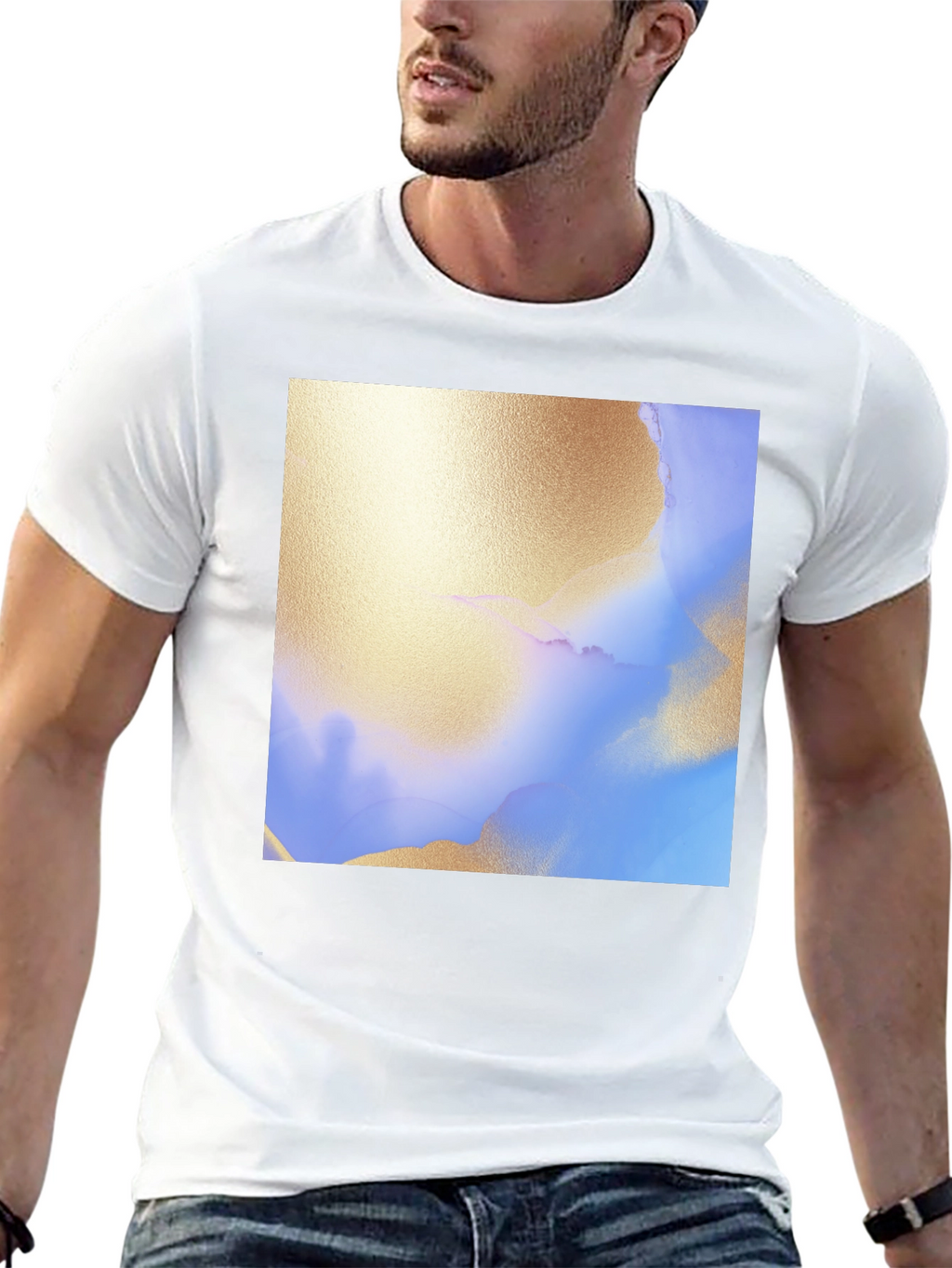Abstract Art Print Black T-Shirt