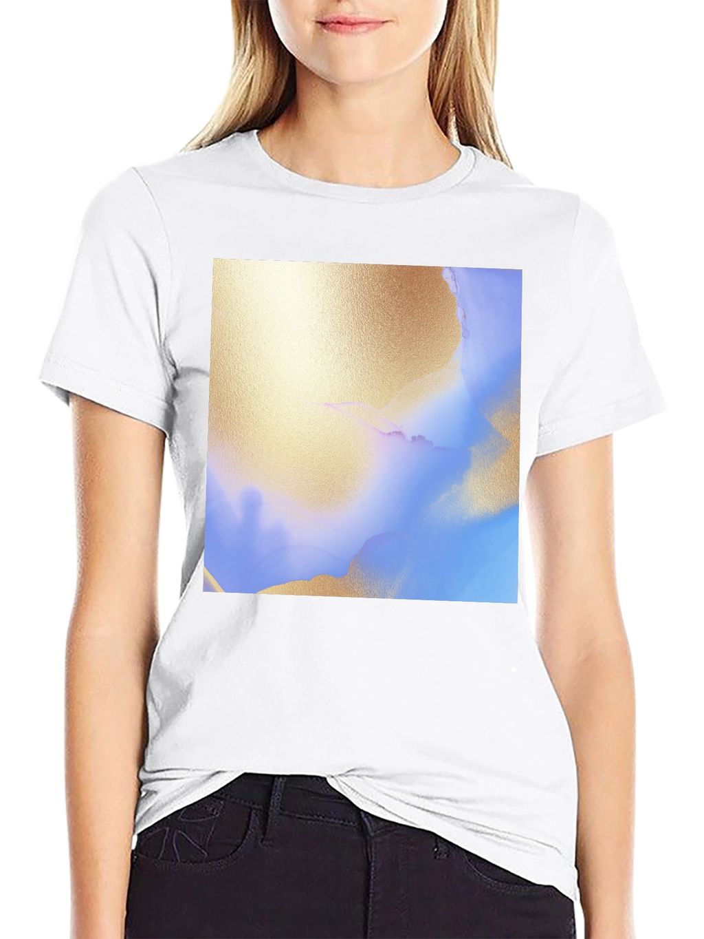 Abstract Art Print Black T-Shirt
