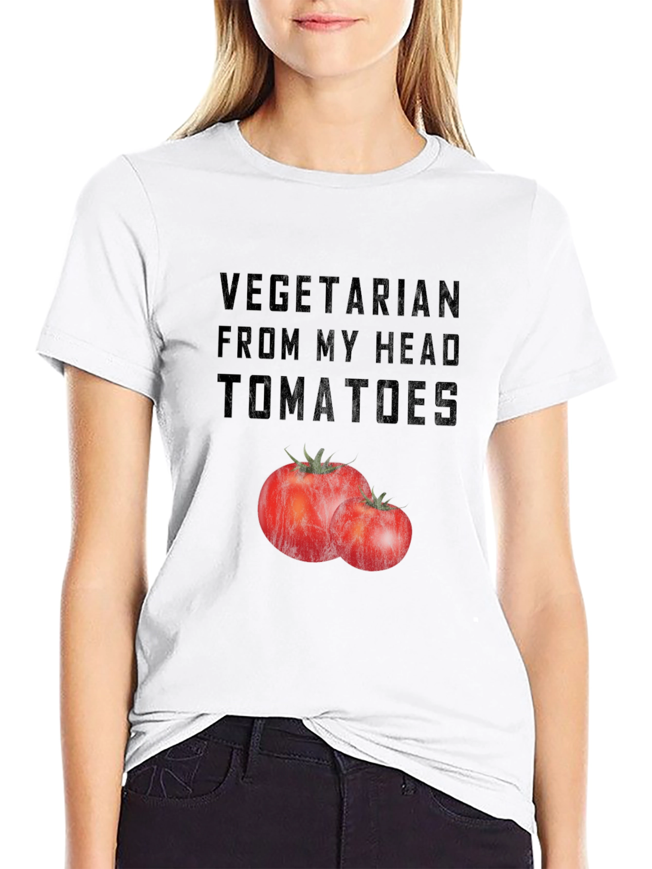 Vegetarian Tomato Graphic T-Shirt