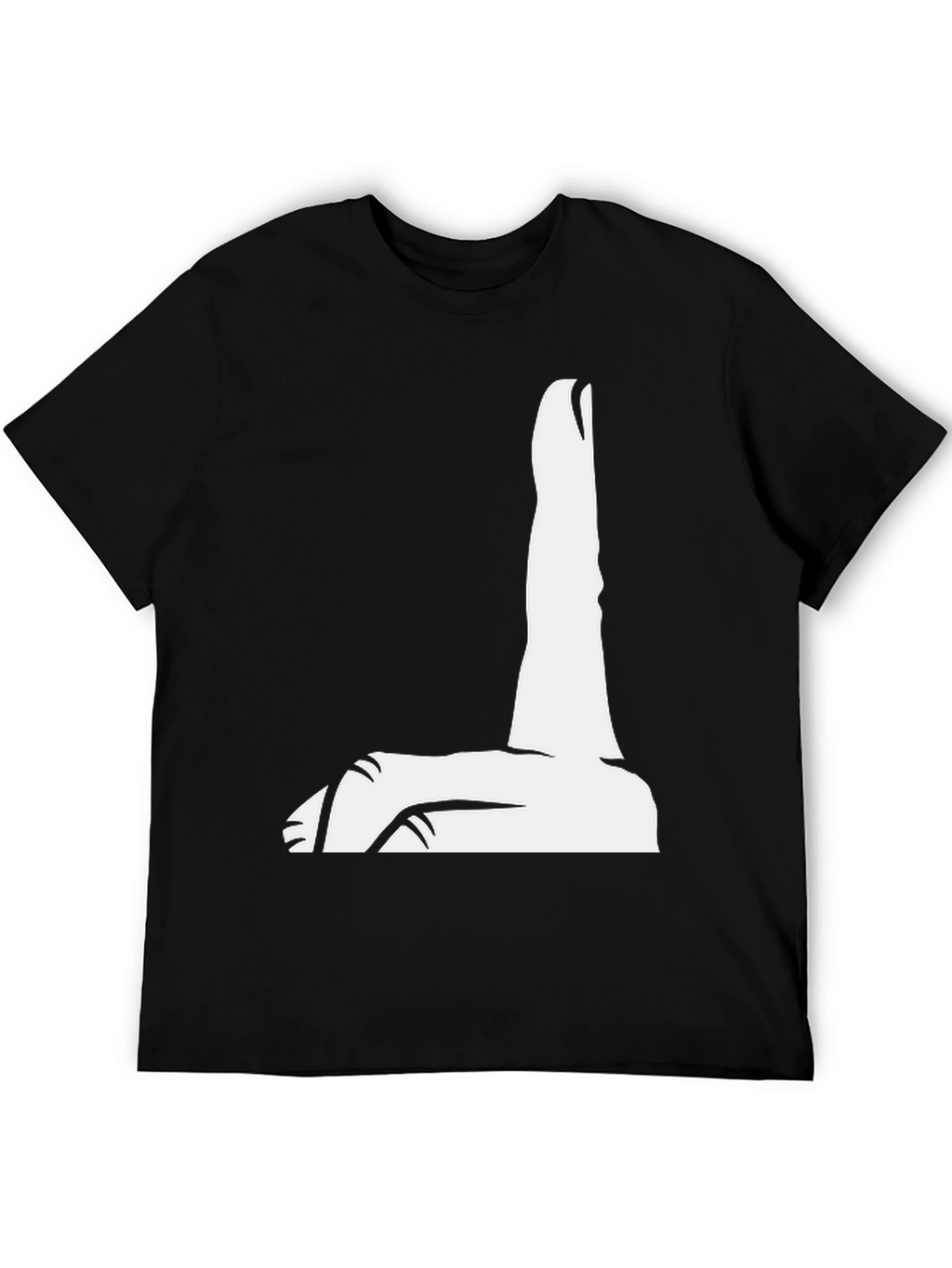 Black T-Shirt with Finger Pointing Design