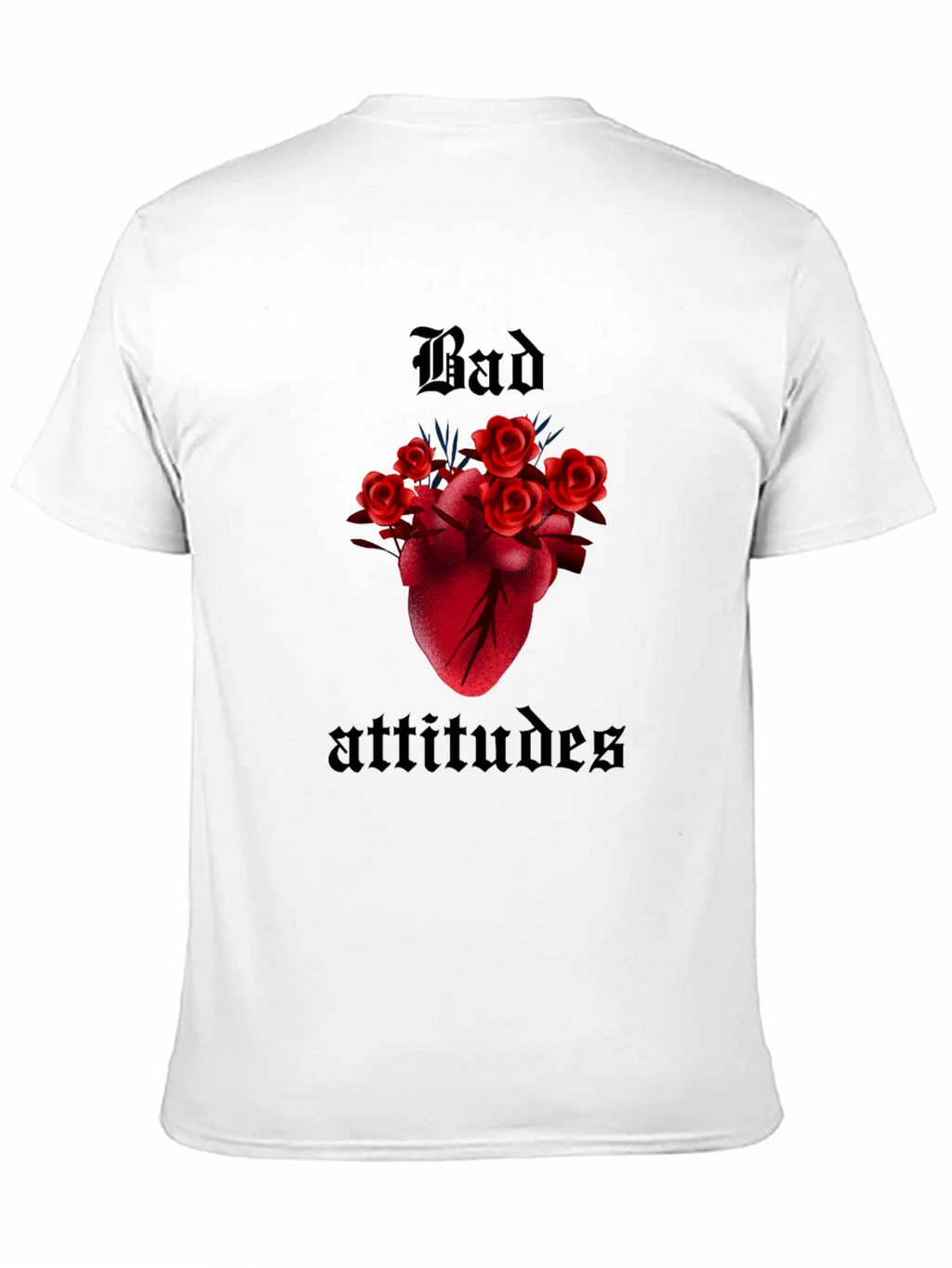 Bad Attitudes Heart and Roses Graphic Tee