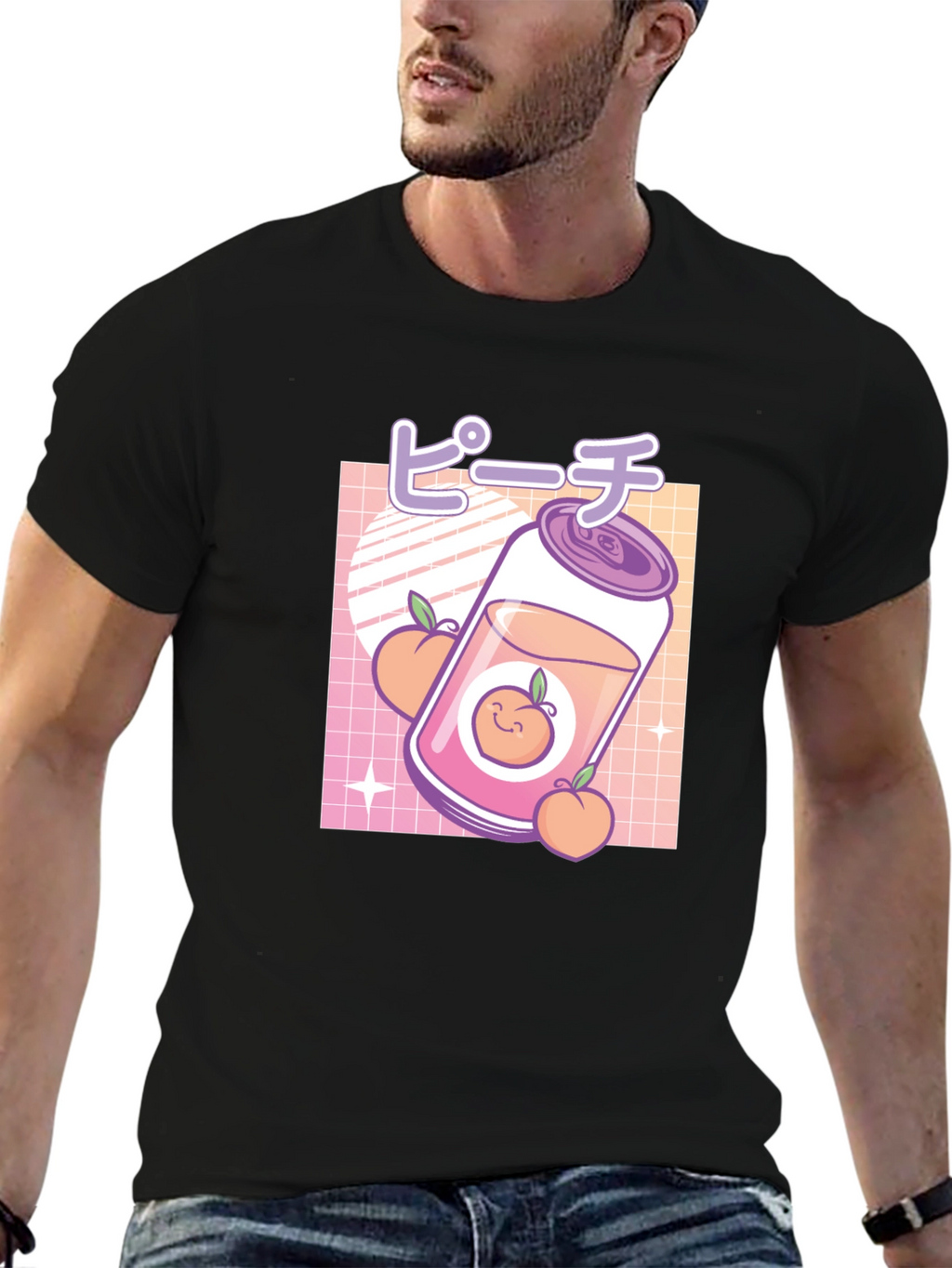 Peach Aesthetic Graphic Tee - Kawaii Style