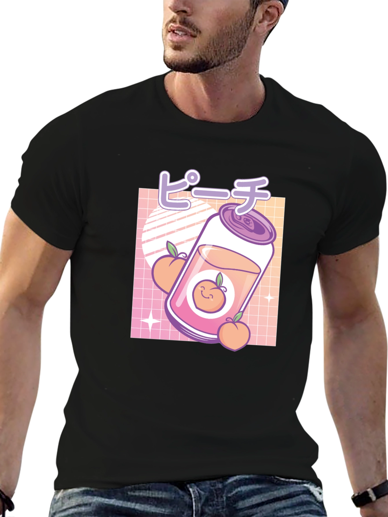 Peach Aesthetic Graphic Tee - Kawaii Style