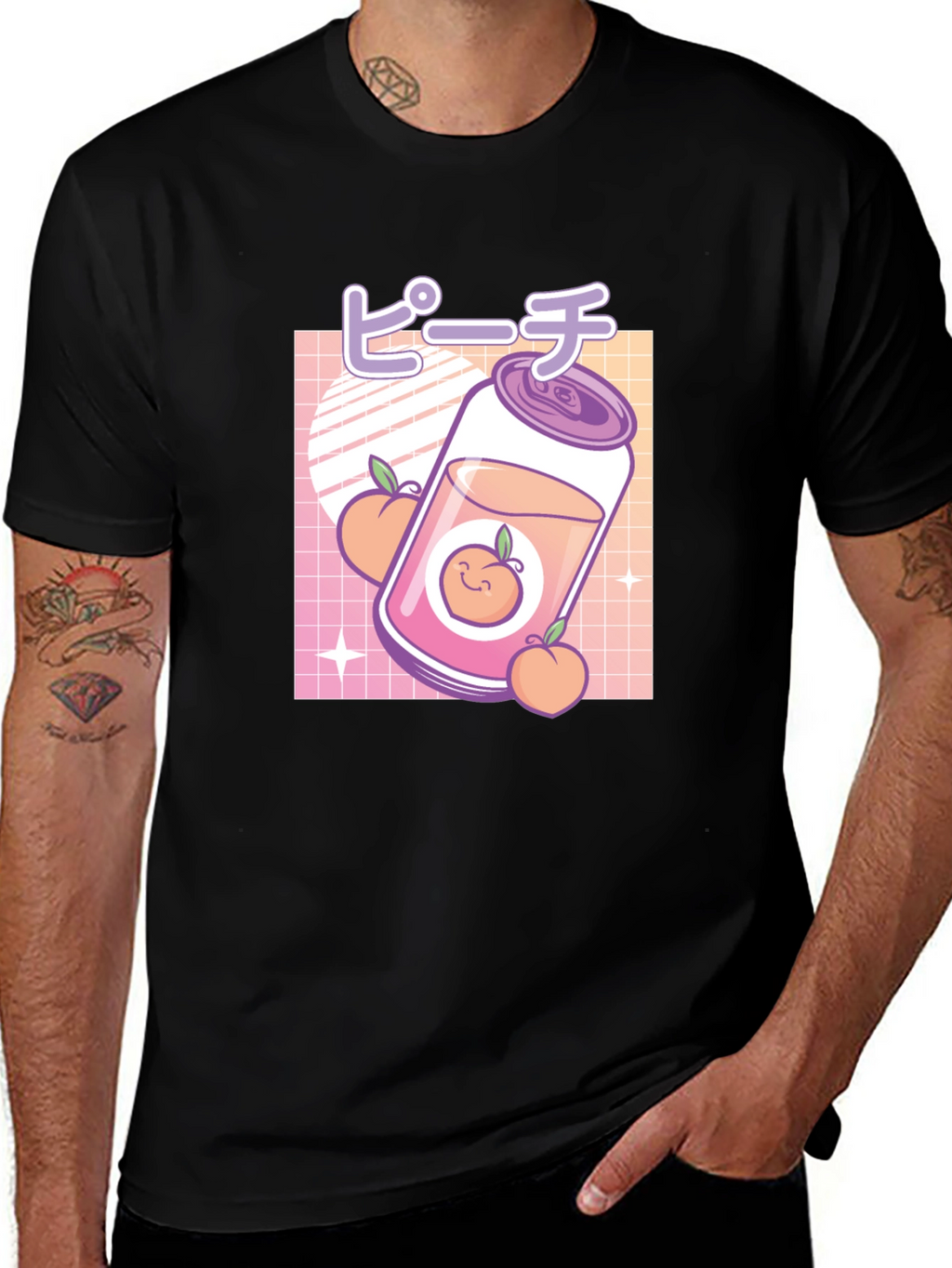 Peach Aesthetic Graphic Tee - Kawaii Style