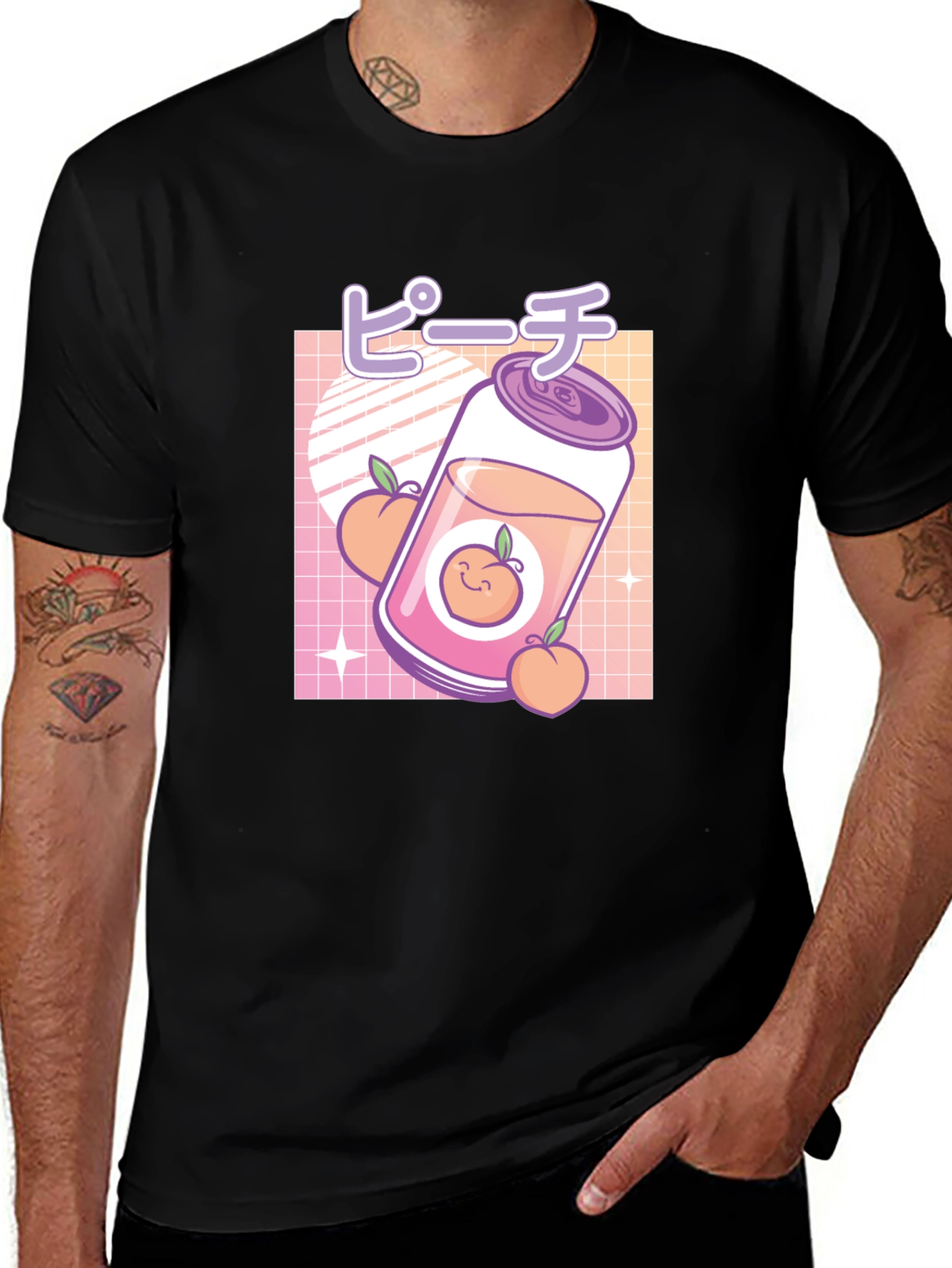 Peach Aesthetic Graphic Tee - Kawaii Style