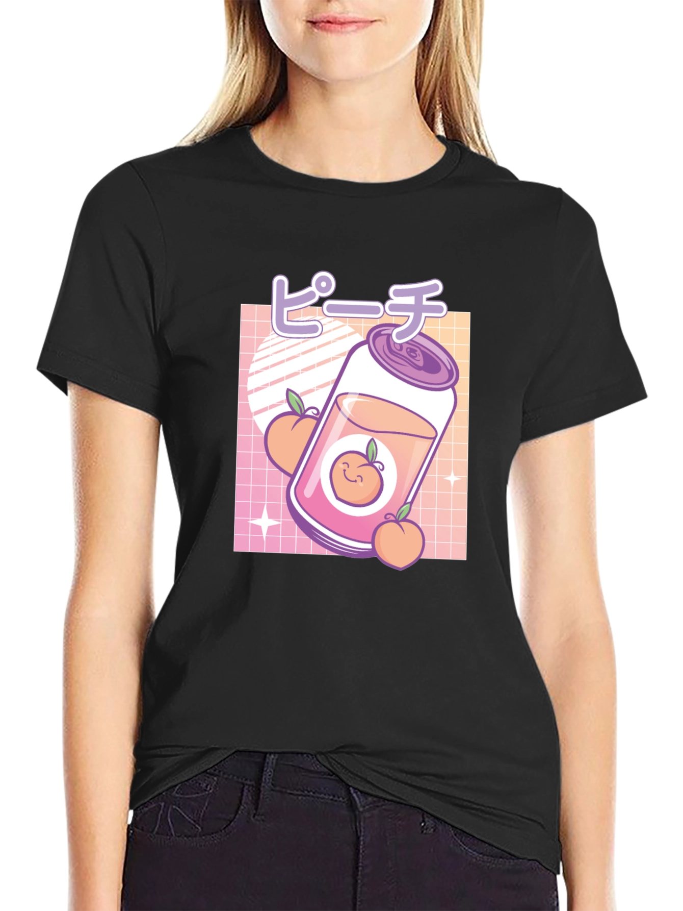 Peach Aesthetic Graphic Tee - Kawaii Style