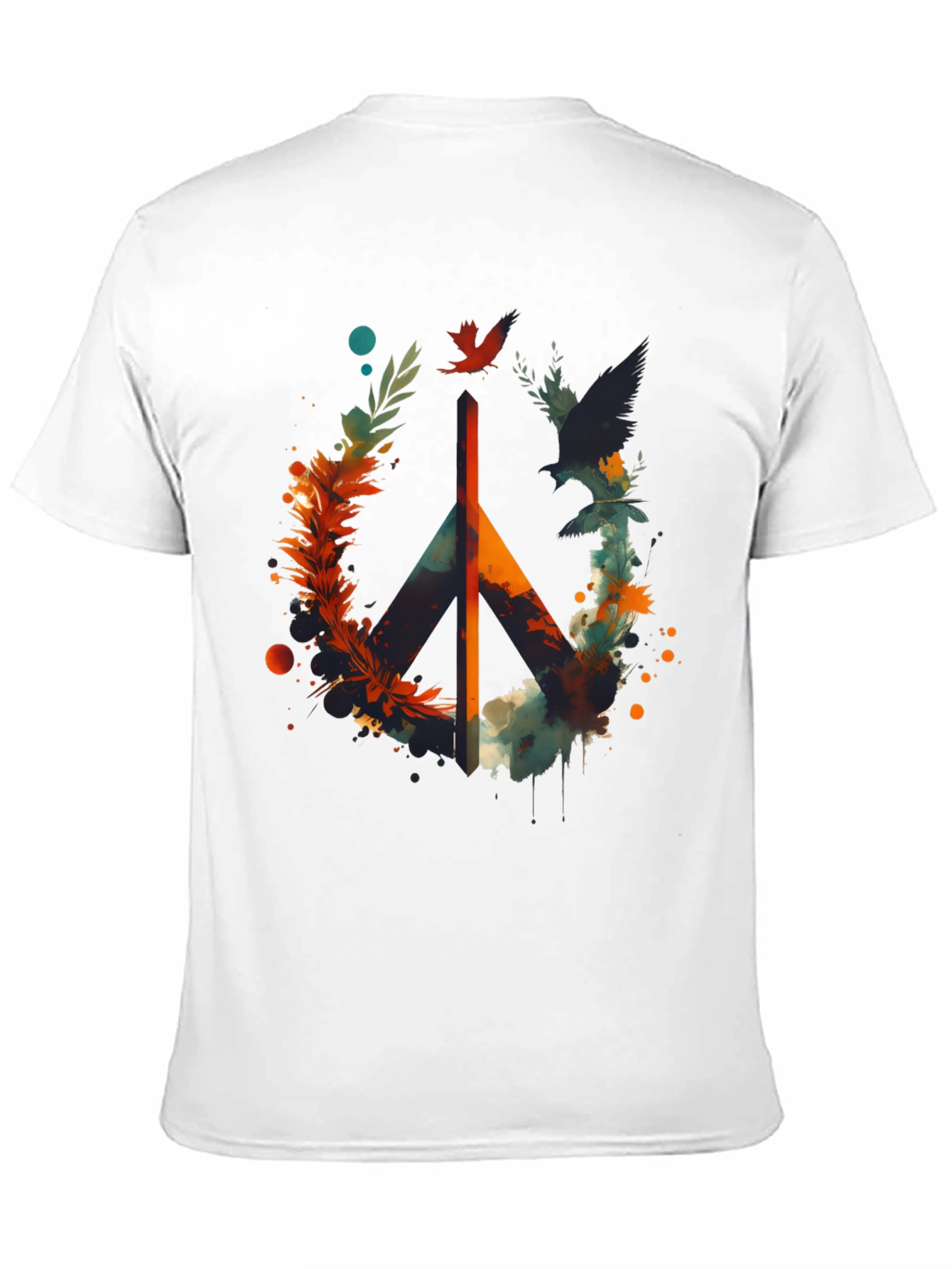 Peace Sign Graphic Tee - Mens Black T-Shirt