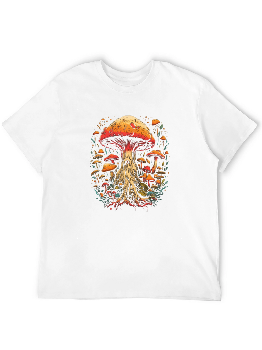 Mushroom Graphic Tee - Unique Artistic Design