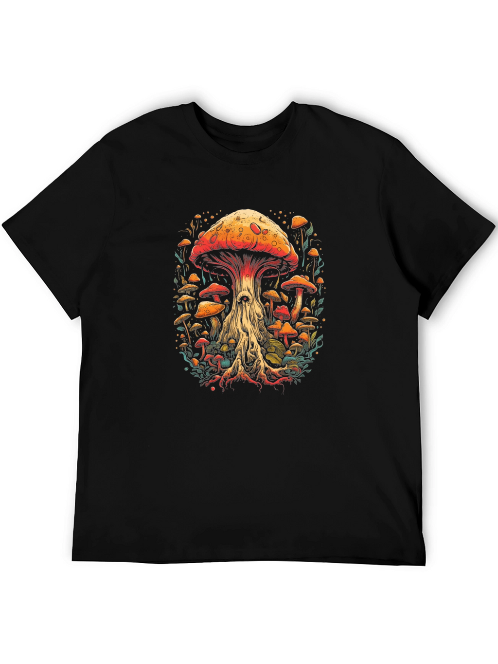 Mushroom Graphic Tee - Unique Artistic Design