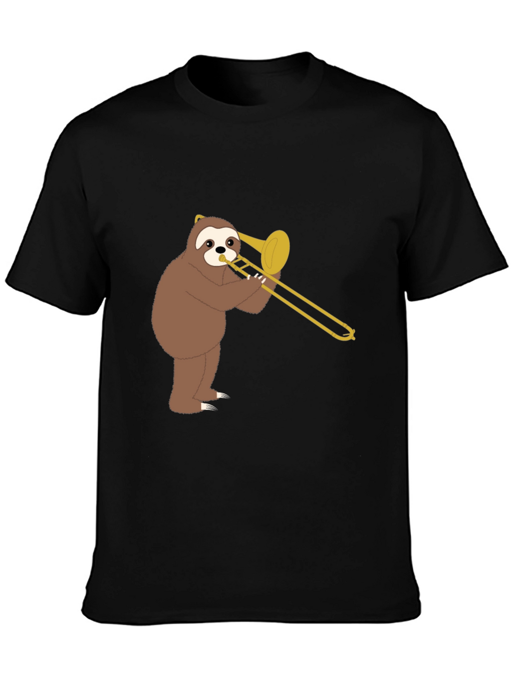 Sloth Trombone Player Graphic Tee