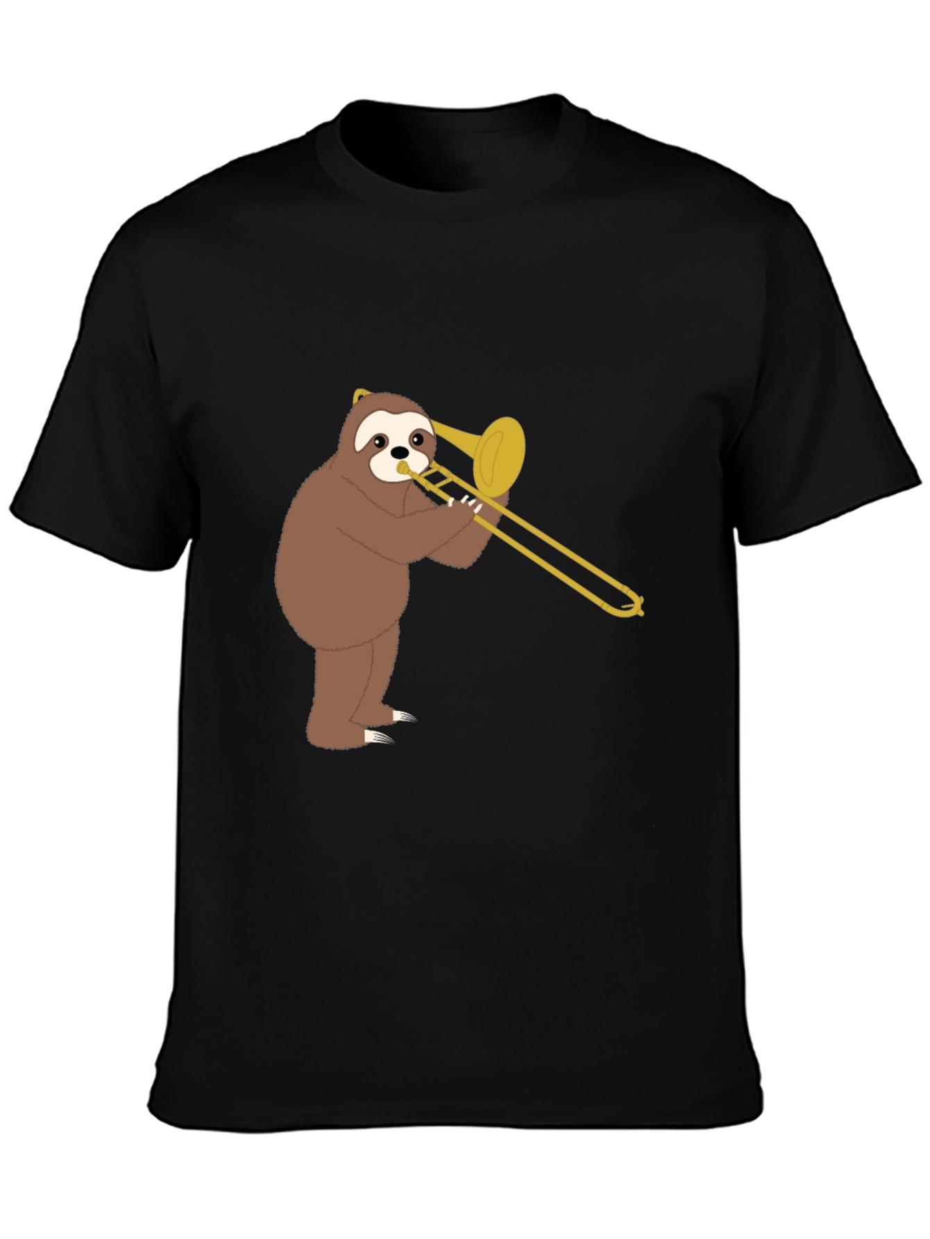 Sloth Trombone Player Graphic Tee