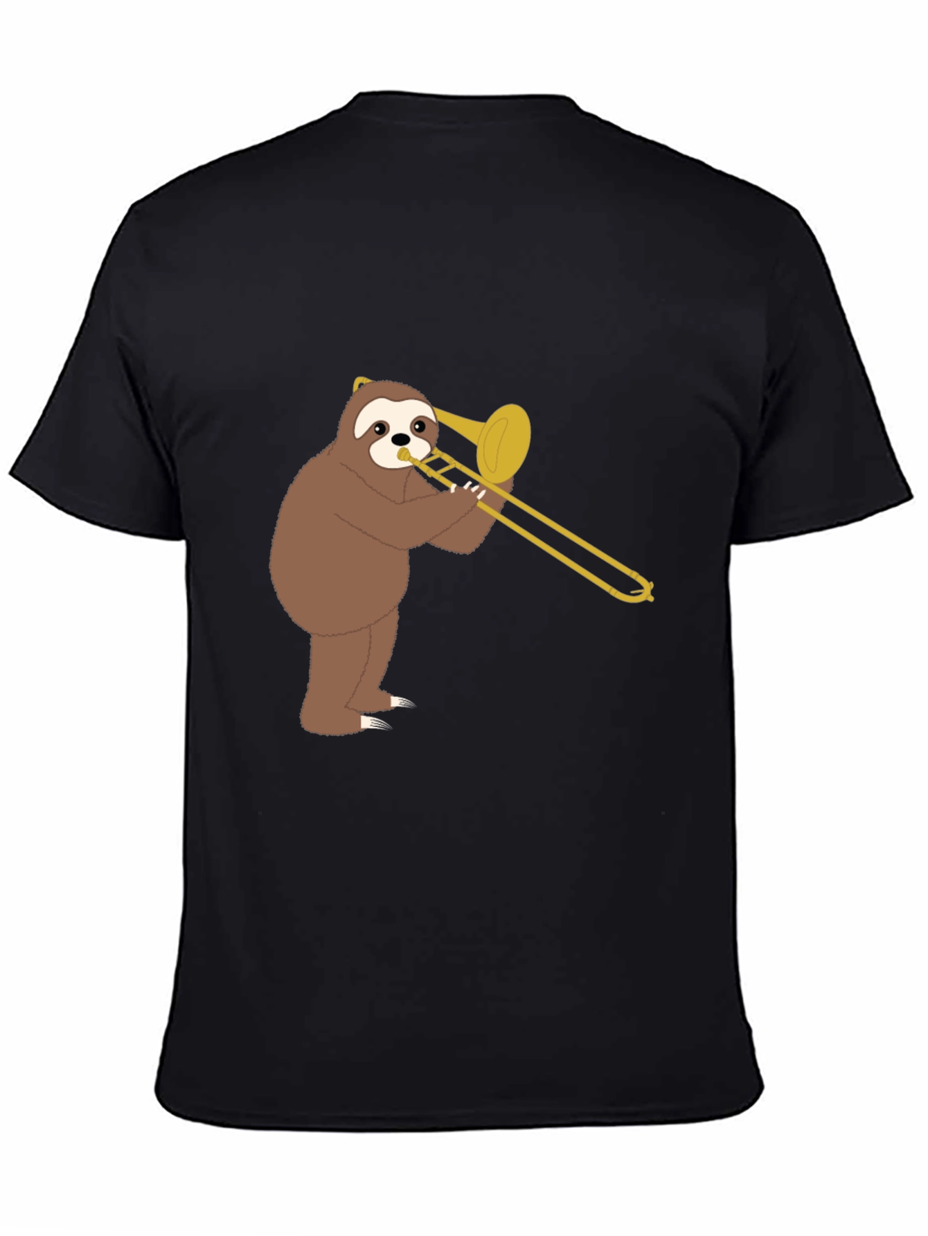 Sloth Trombone Player Graphic Tee