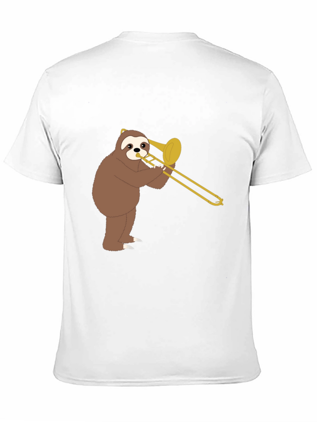 Sloth Trombone Player Graphic Tee
