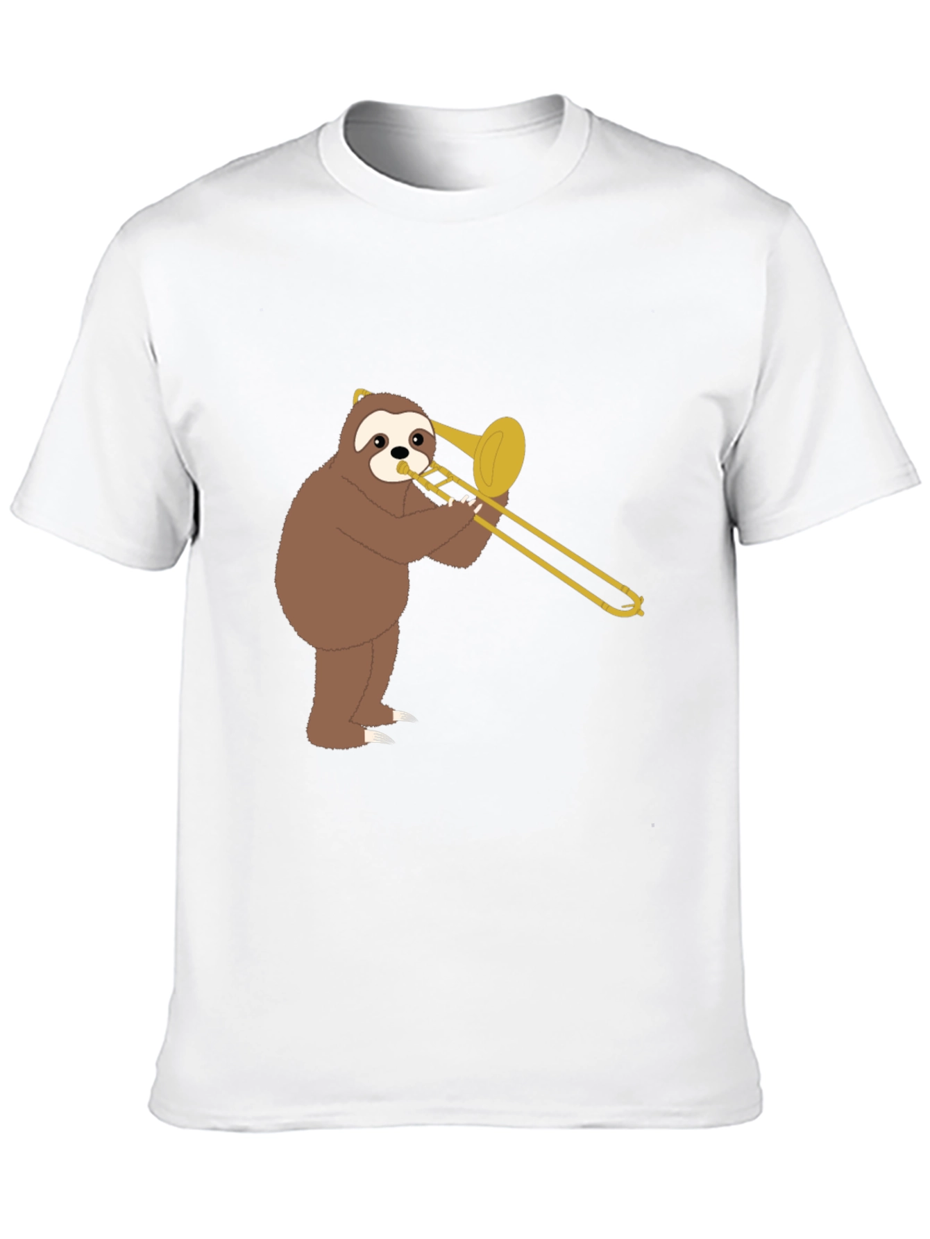 Sloth Trombone Player Graphic Tee