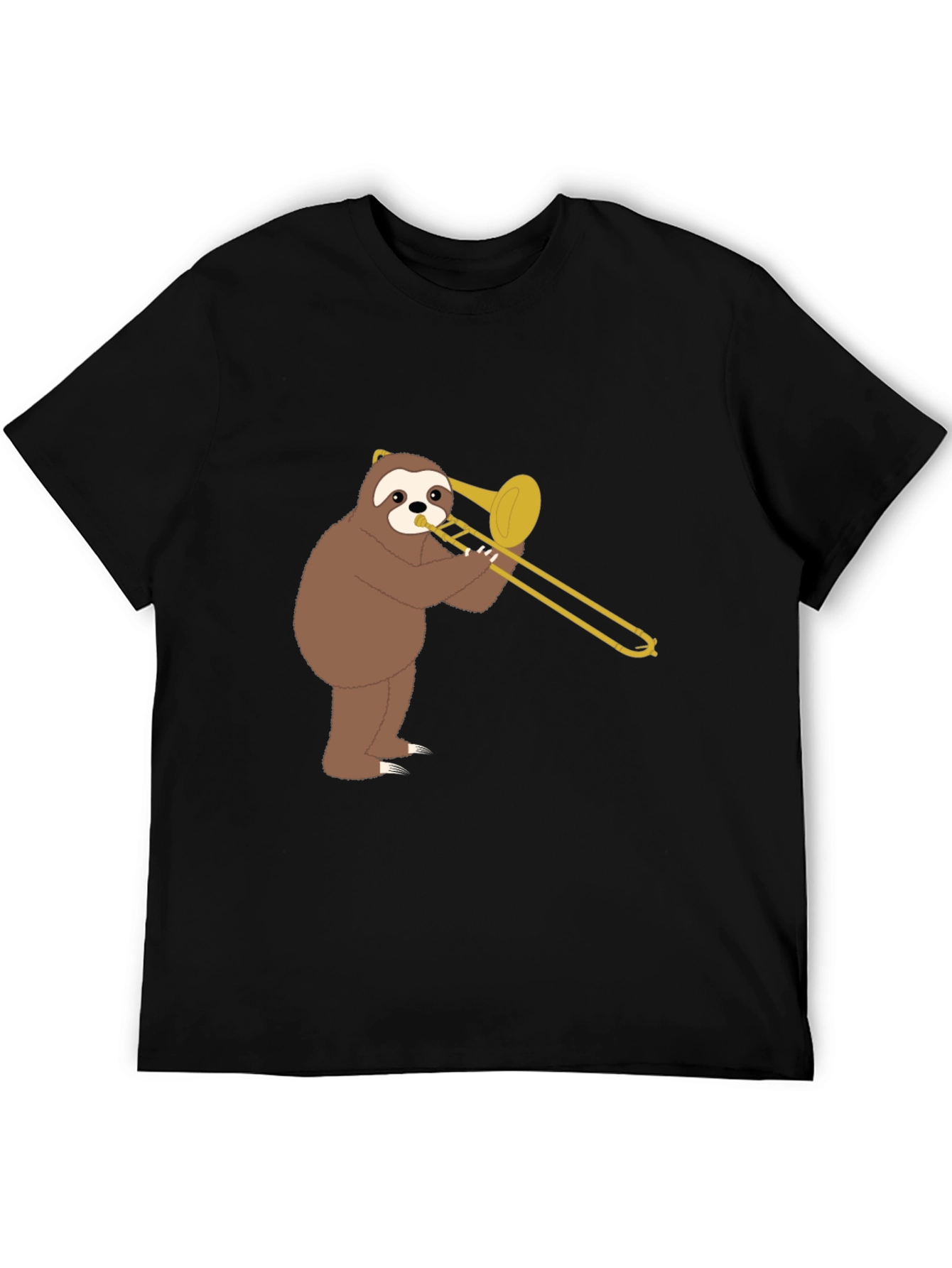 Sloth Trombone Player Graphic Tee