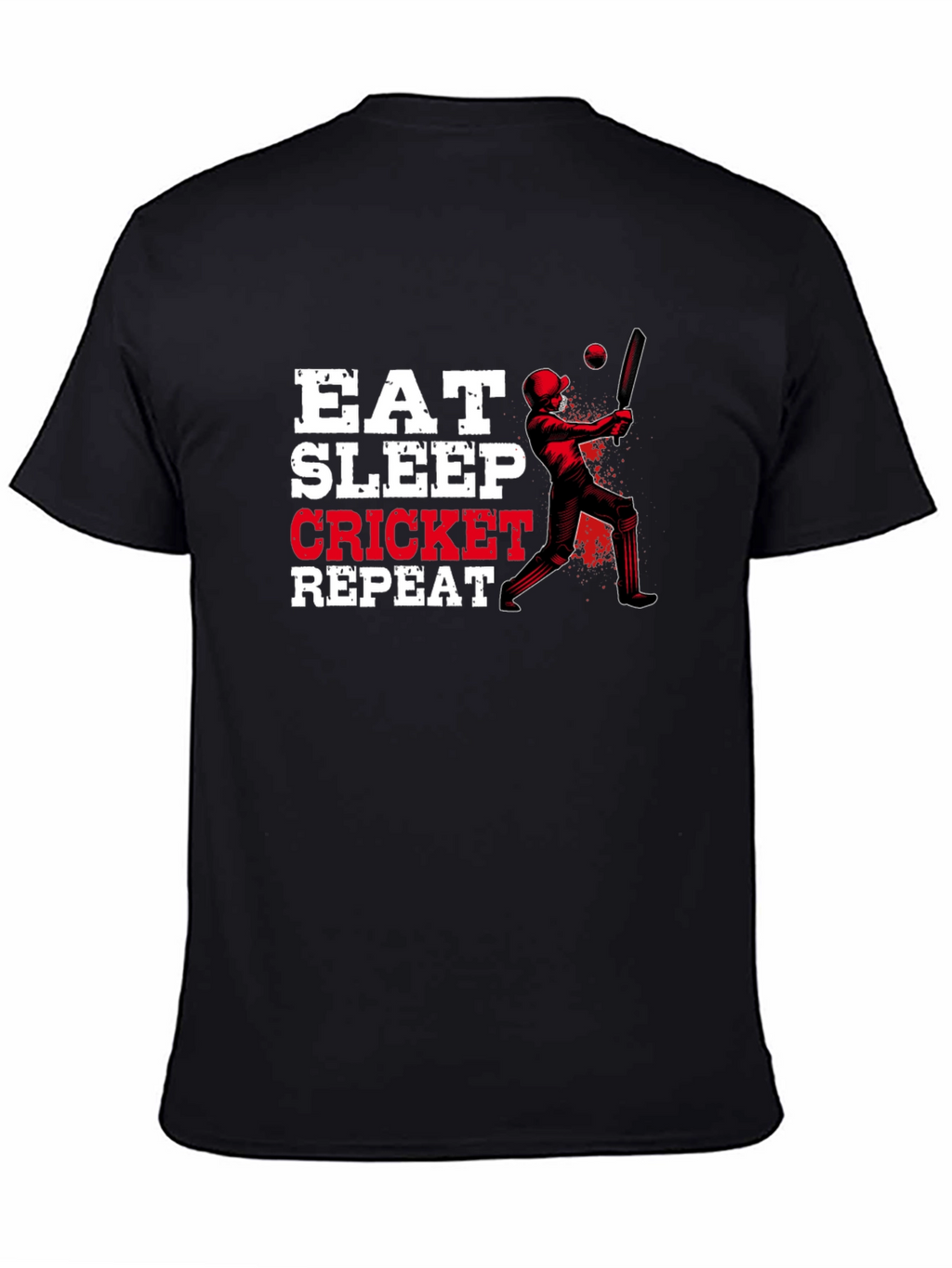 Eat Sleep Cricket Repeat Graphic Tee