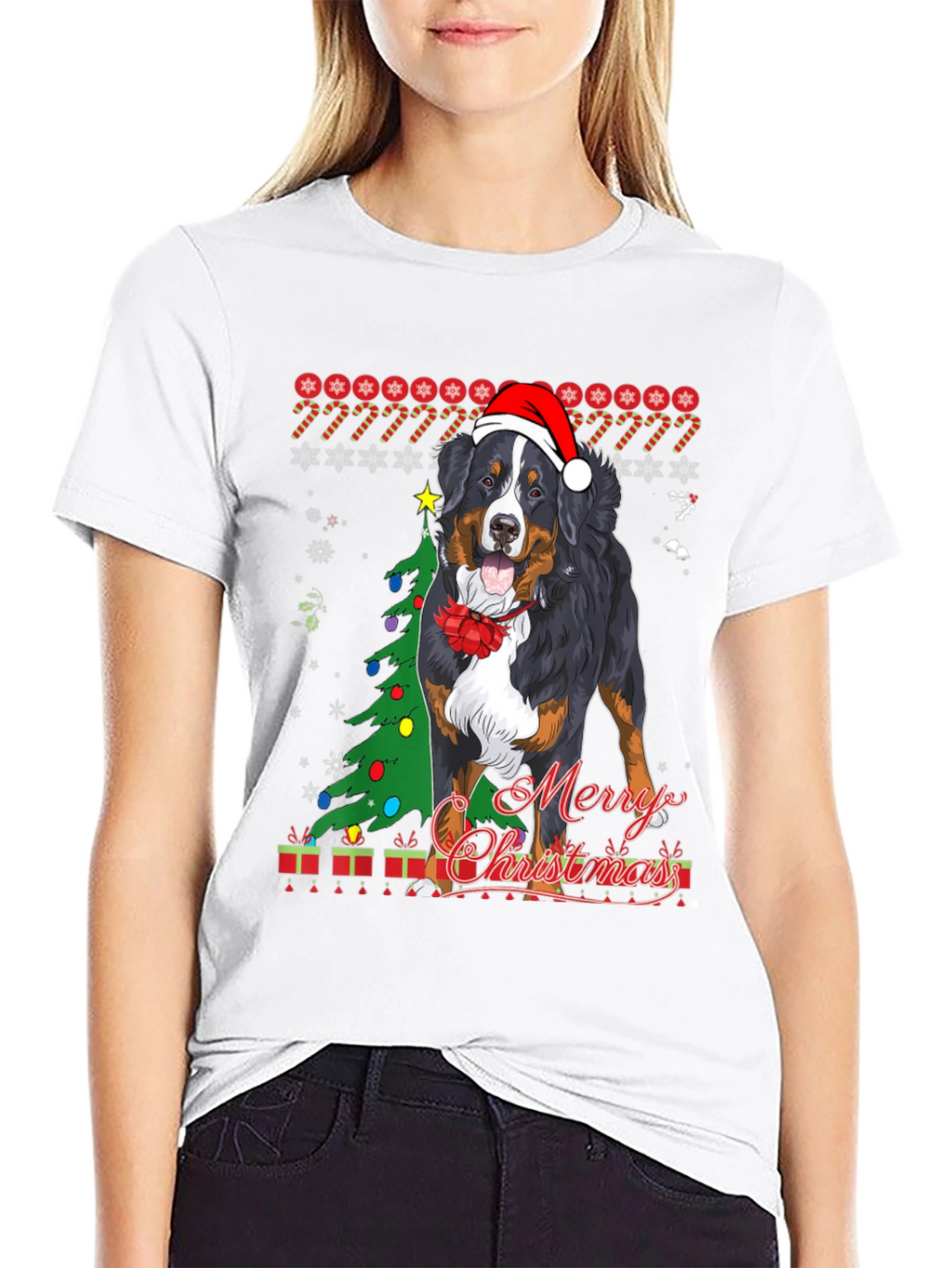 Dog Merry Christmas T-Shirt Holiday Pet Lover Tee