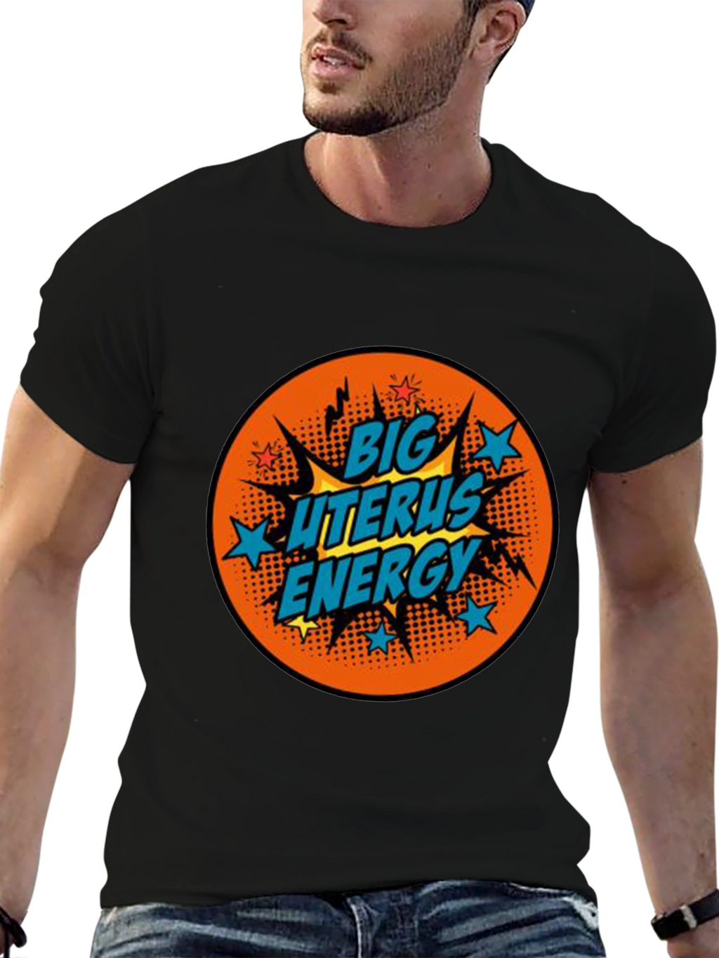 Big Uterus Energy T-Shirt - Black
