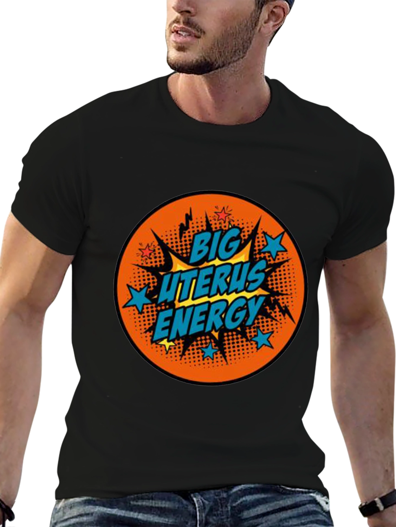 Big Uterus Energy T-Shirt - Black