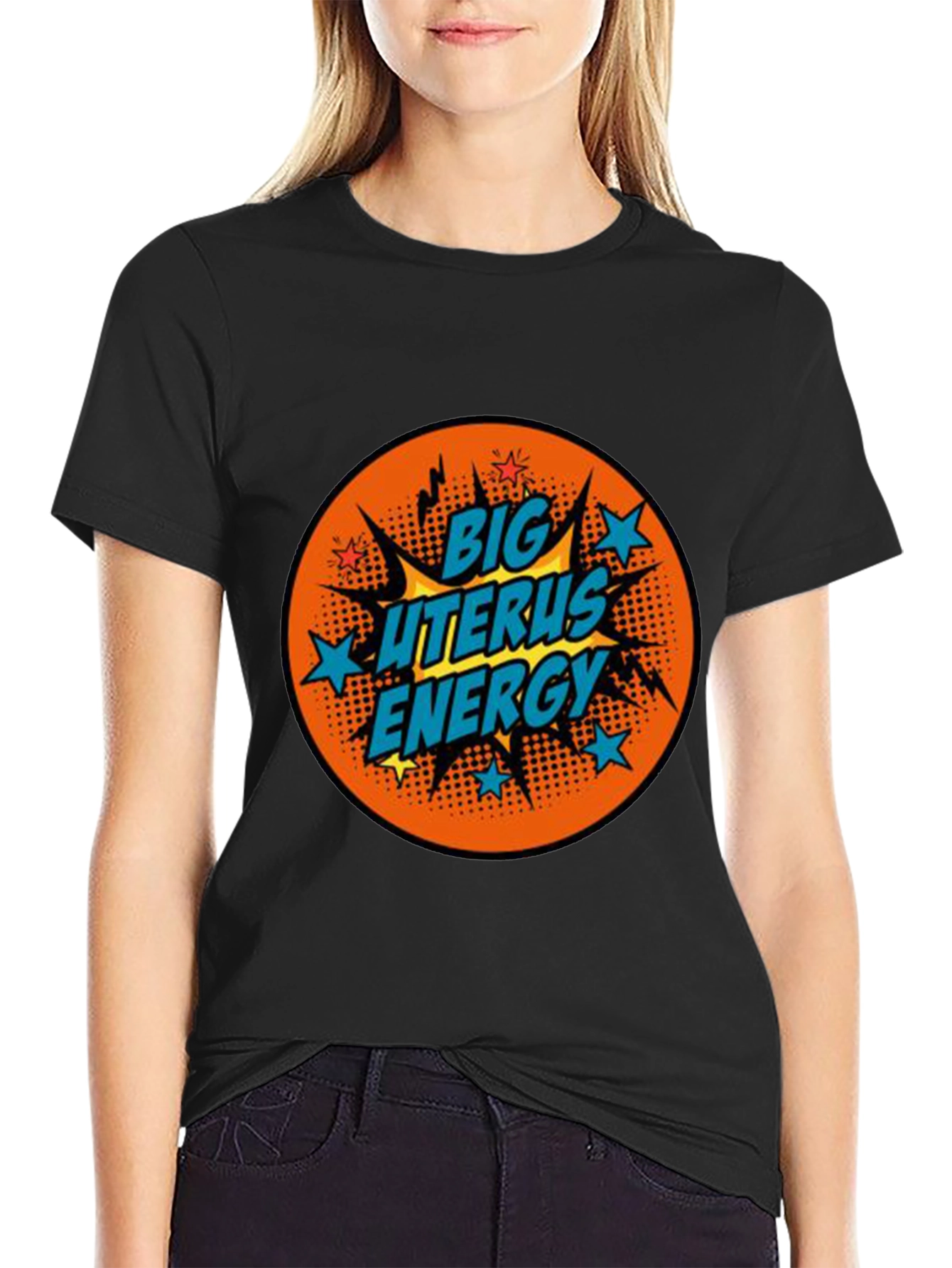 Big Uterus Energy T-Shirt - Black