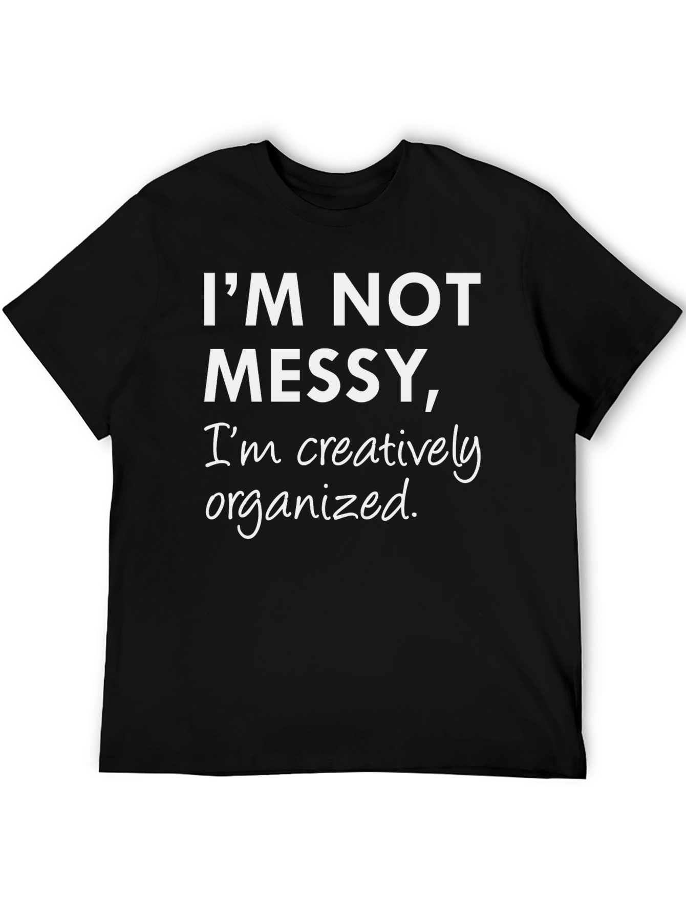 Creatively Organized Graphic T-Shirt - Black