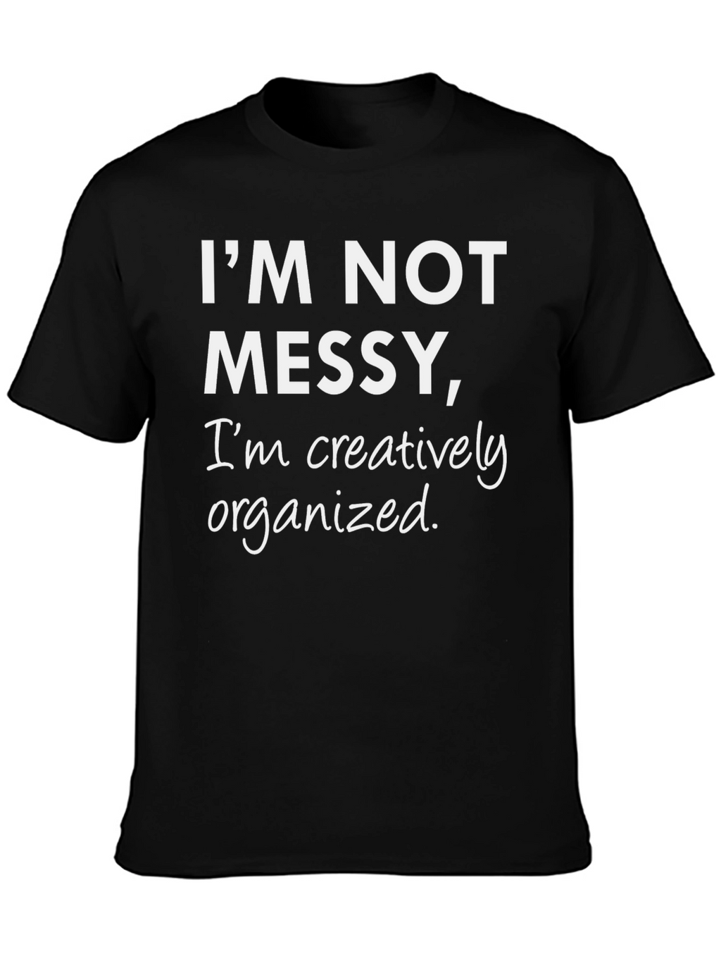 Creatively Organized Graphic T-Shirt - Black